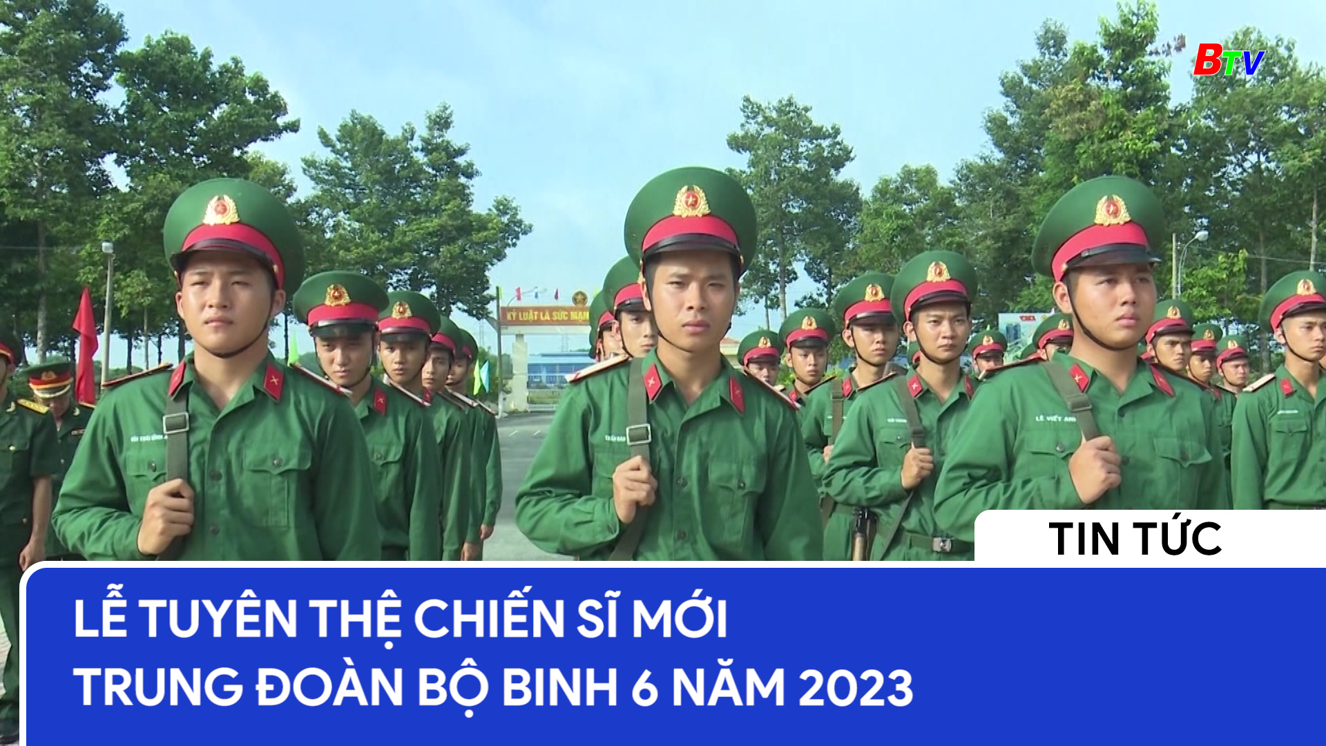 Lễ tuyên thệ chiến sĩ mới Trung đoàn Bộ binh 6 năm 2023