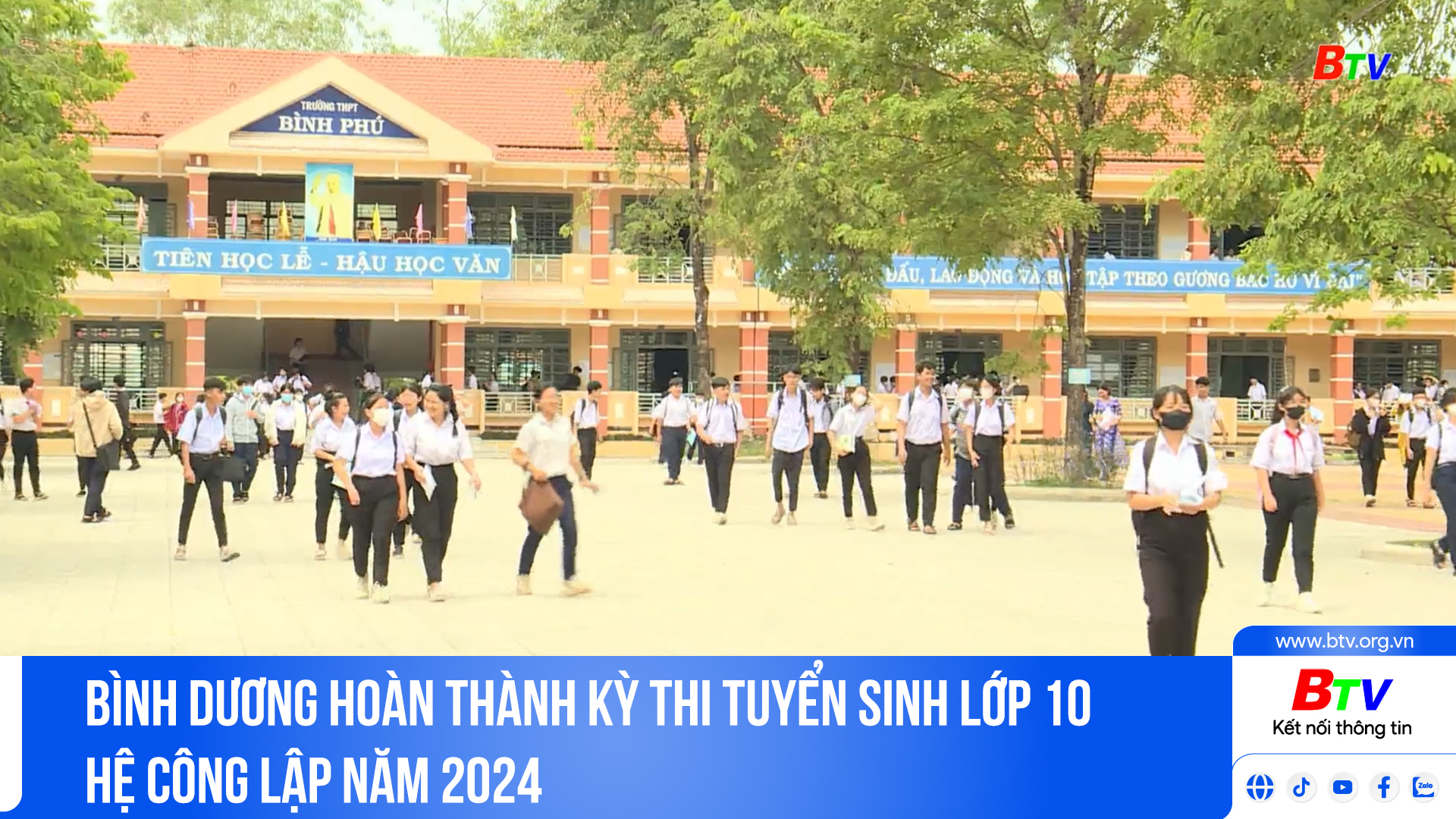 Bình Dương hoàn thành Kỳ thi tuyển sinh lớp 10 hệ công lập năm 2024