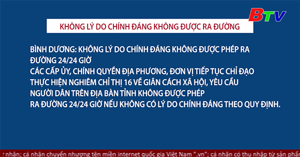 Không lý do chính đáng không được ra đường 