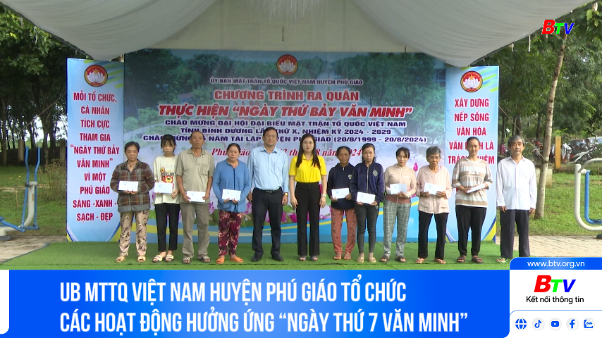 UB MTTQ Việt Nam huyện Phú Giáo tổ chức các hoạt động hưởng ứng “Ngày thứ 7 văn minh”