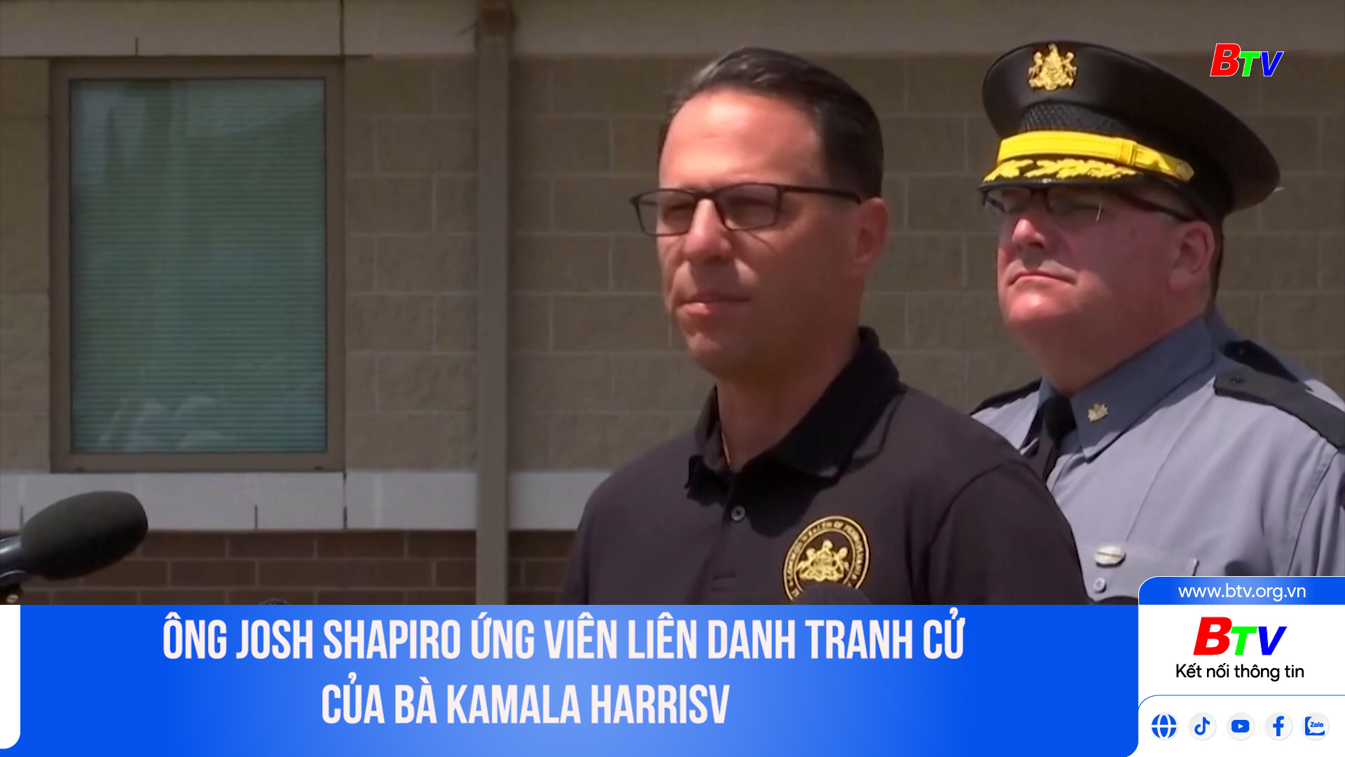 Ông Josh Shapiro ứng viên liên danh tranh cử của bà Kamala Harris