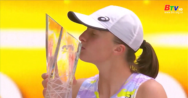 Iga Swiatek vô địch nội dung đơn nữ Giải Quần vợt Miami Open 2022