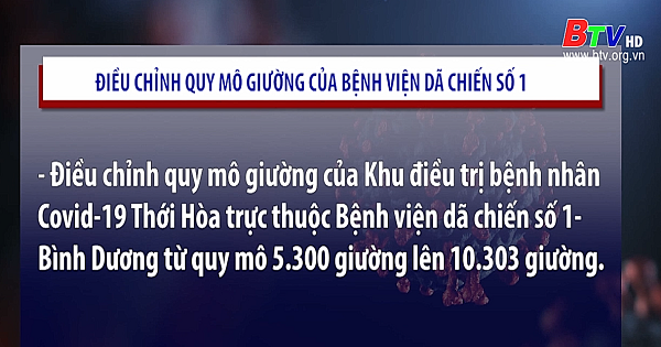 Điều chỉnh quy mô giường bệnh của bệnh viện dã chiến số 1