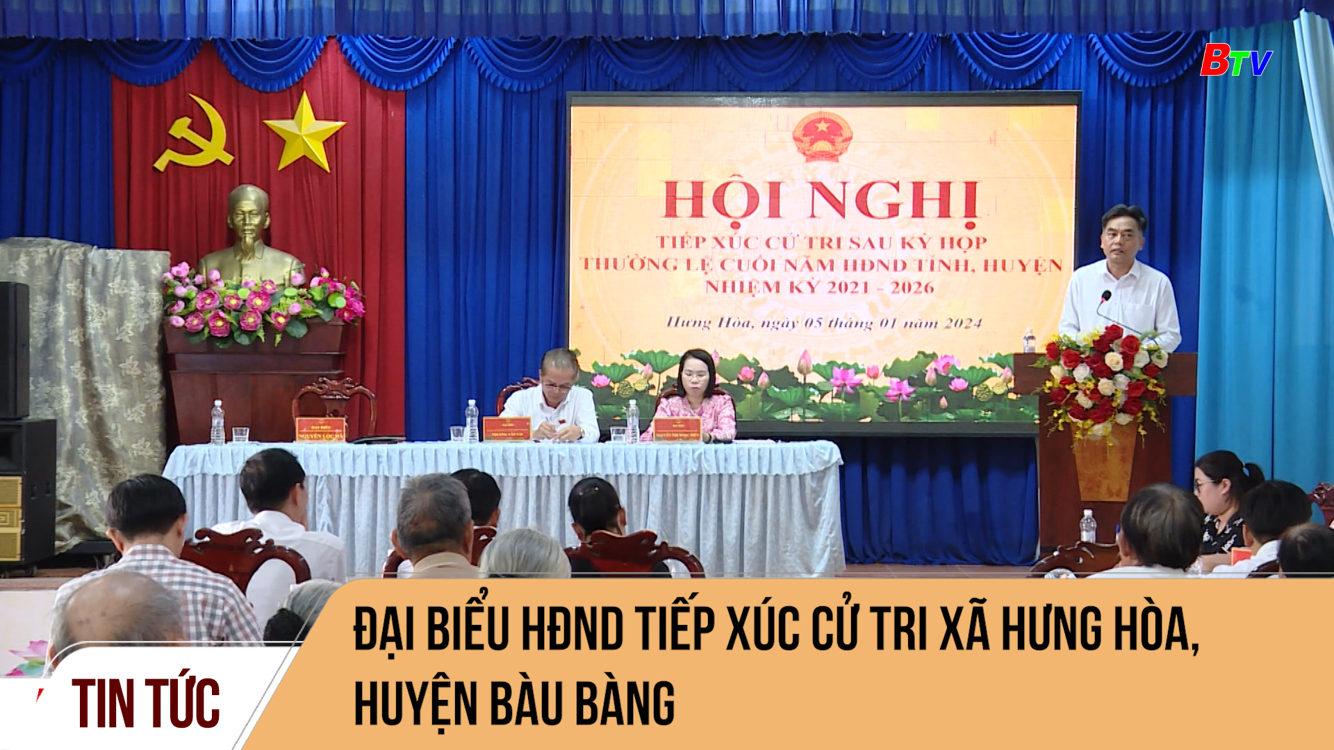 Đại biểu HĐND tiếp xúc cử tri xã Hưng Hòa, huyện Bàu Bàng