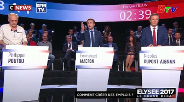 11 ứng cử viên tổng thống Pháp tranh luận trực tiếp trên truyền hình