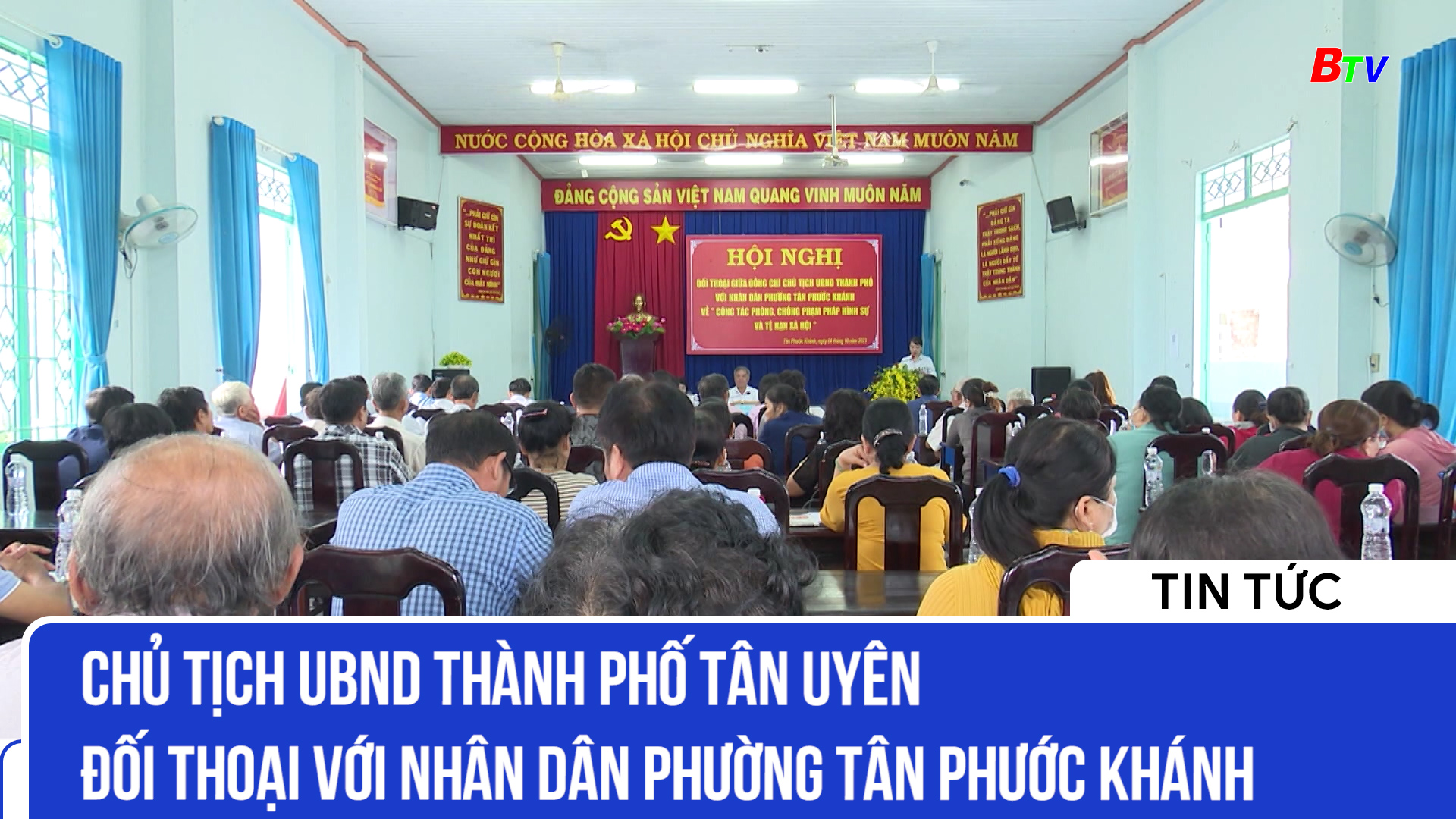 Chủ tịch UBND thành phố Tân Uyên đối thoại với nhân dân Phường Tân Phước Khánh