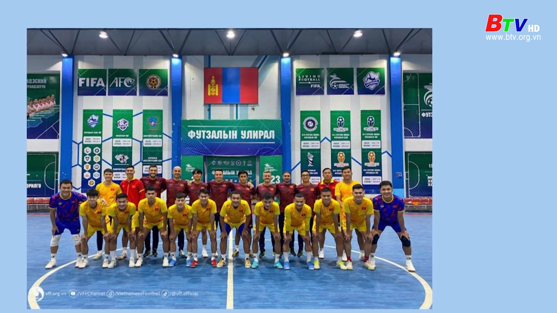 ĐT Futsal Việt Nam trong buổi tập đầu tiên tại Mông Cổ