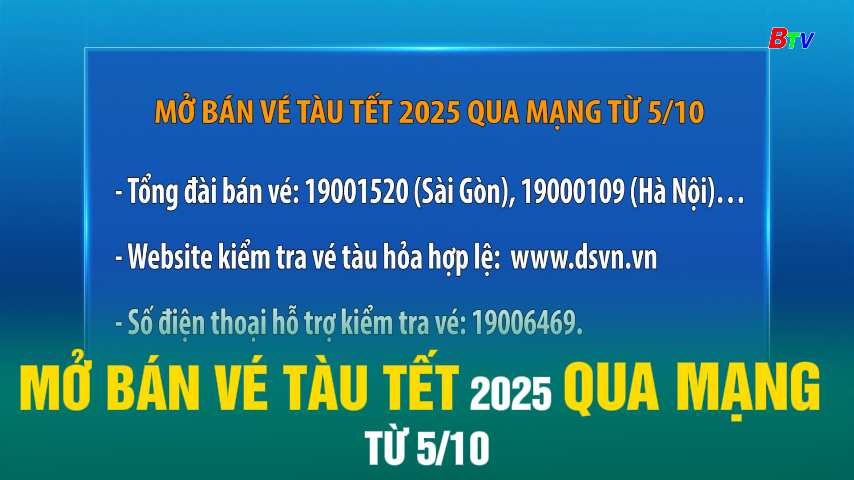 Mở bán vé tàu Tết 2025 qua mạng từ 5/10