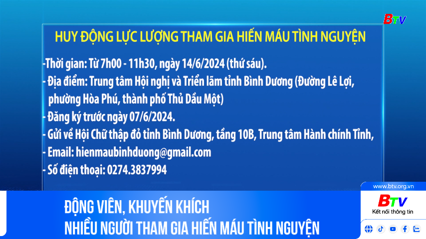 Động viên, khuyến khích nhiều người tham gia hiến máu tình nguyện