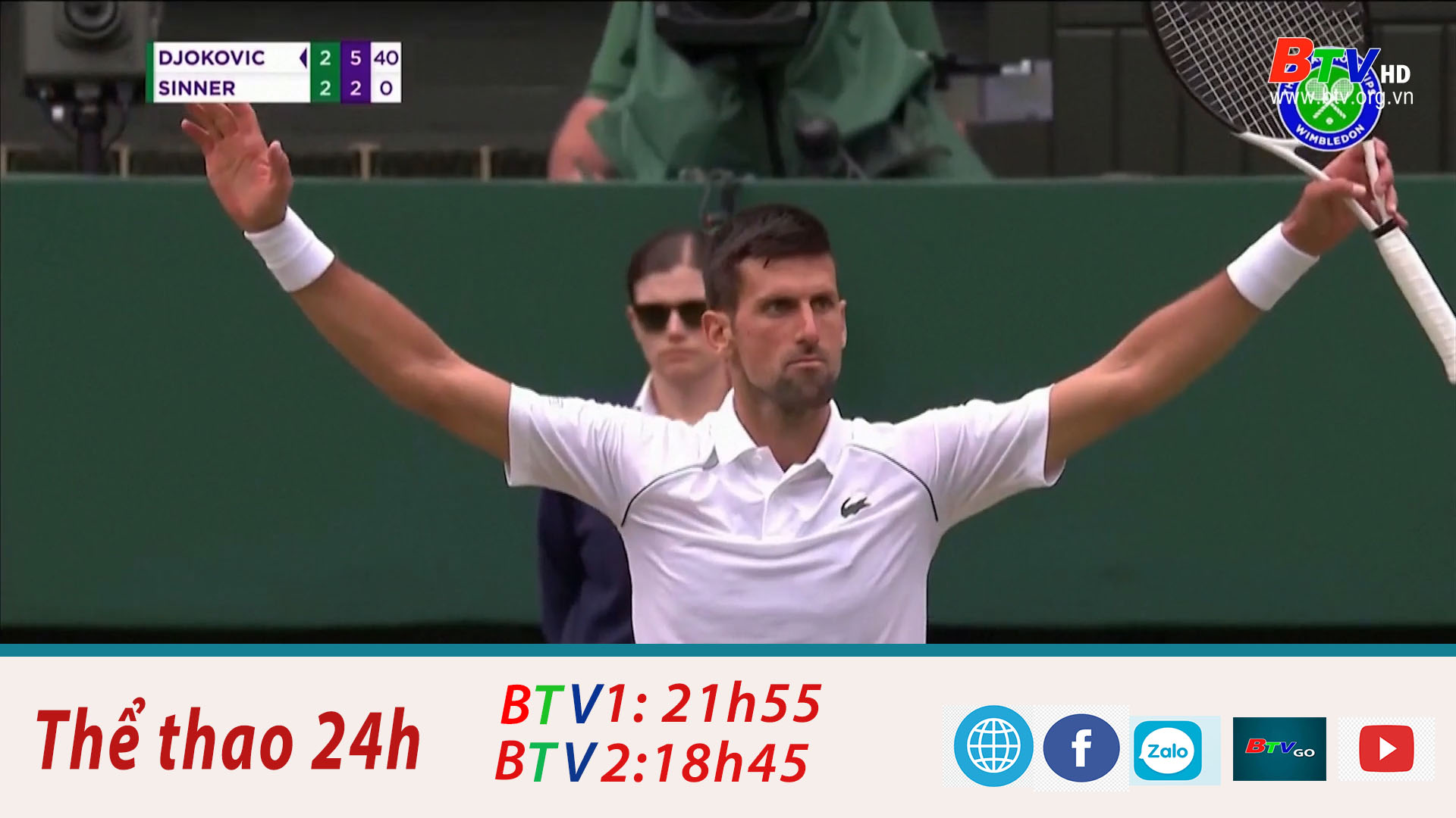 Novak Djokovic có lần thứ 11 vào bán kết Wimbledon