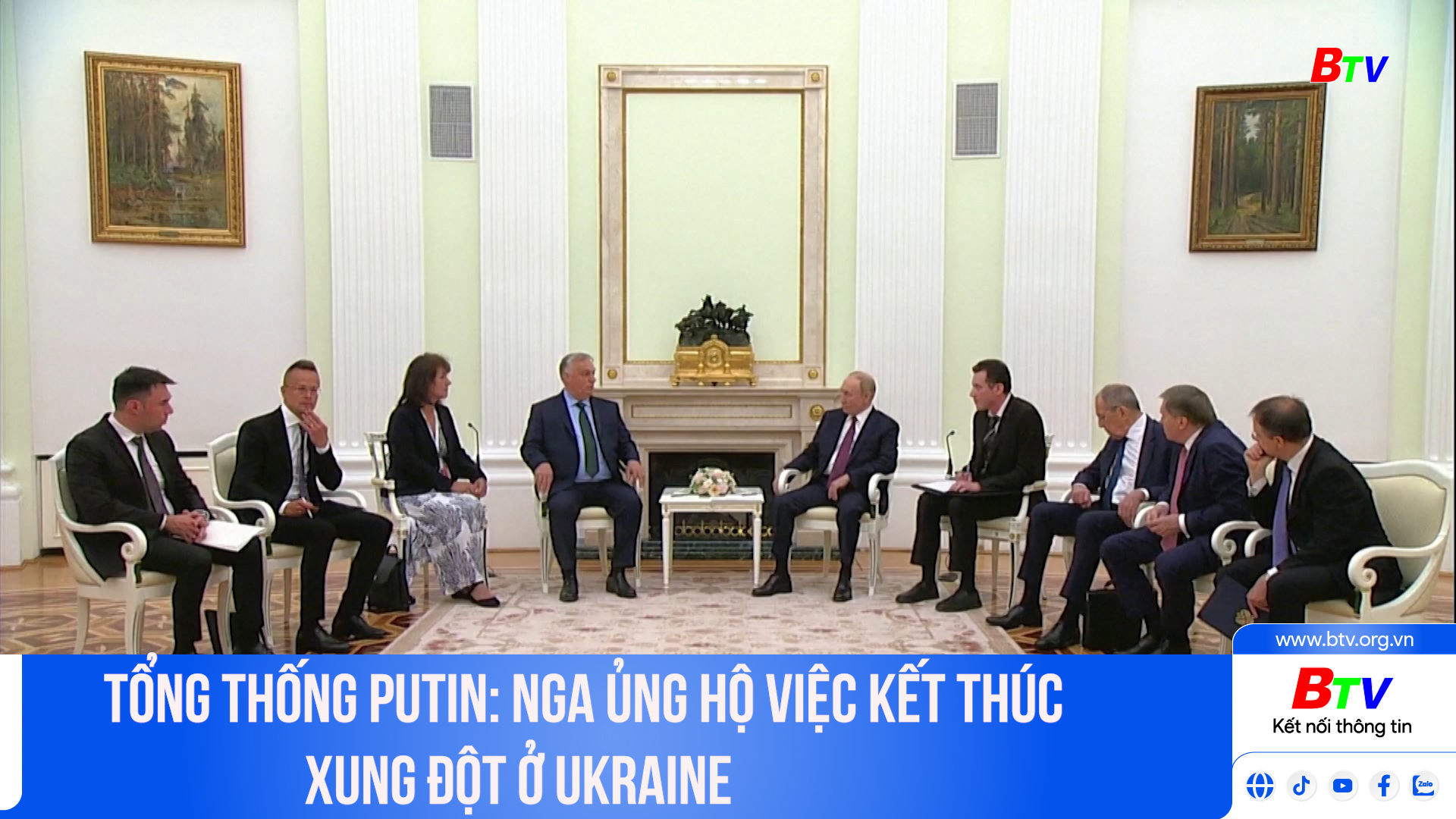 Tổng thống Putin: Nga ủng hộ việc kết thúc xung đột ở Ukraine