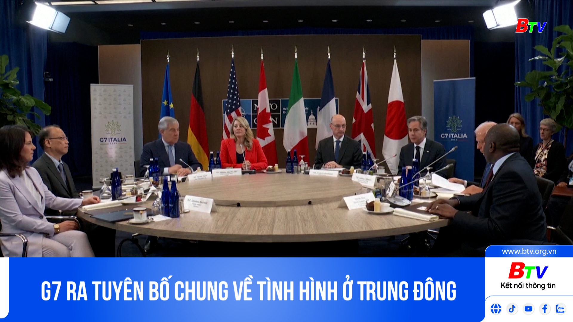 G7 ra tuyên bố chung về tình hình ở Trung Đông