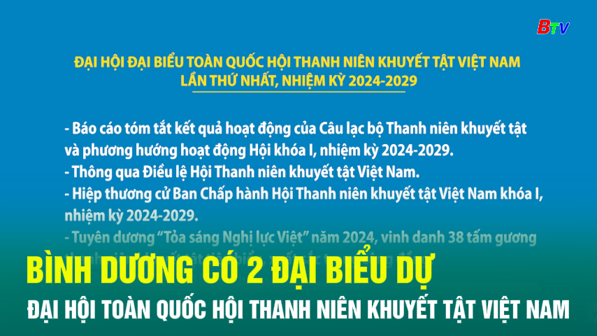 Bình Dương có 2 Đại biểu dự  Đại hội toàn quốc Hội Thanh niên khuyết tật Việt Nam