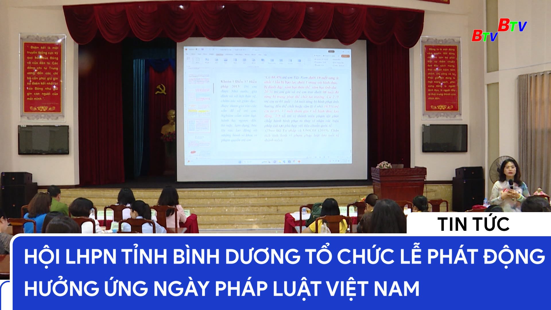 Hội LHPN tỉnh Bình Dương tổ chức lễ phát động hưởng ứng ngày pháp luật Việt Nam