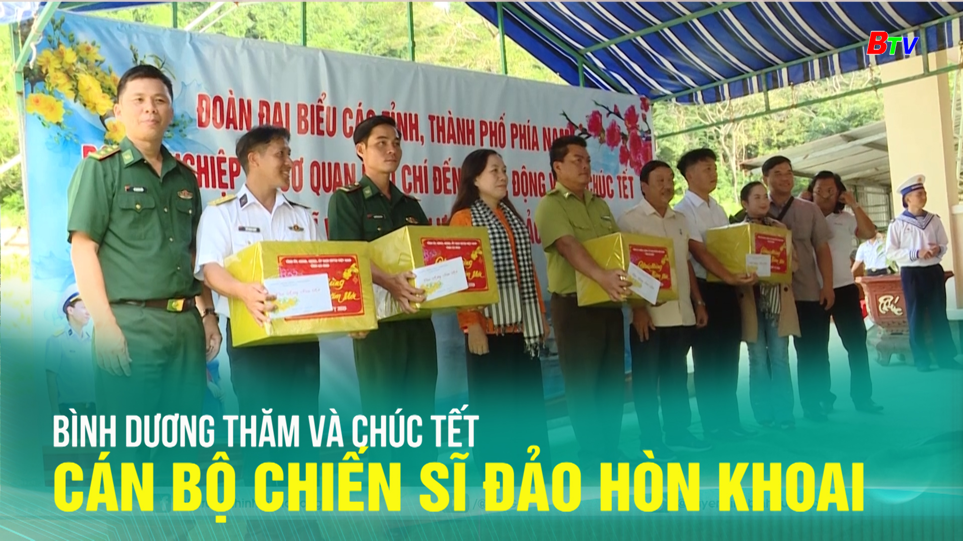 Bình Dương thăm và chúc Tết cán bộ chiến sĩ đảo Hòn Khoai