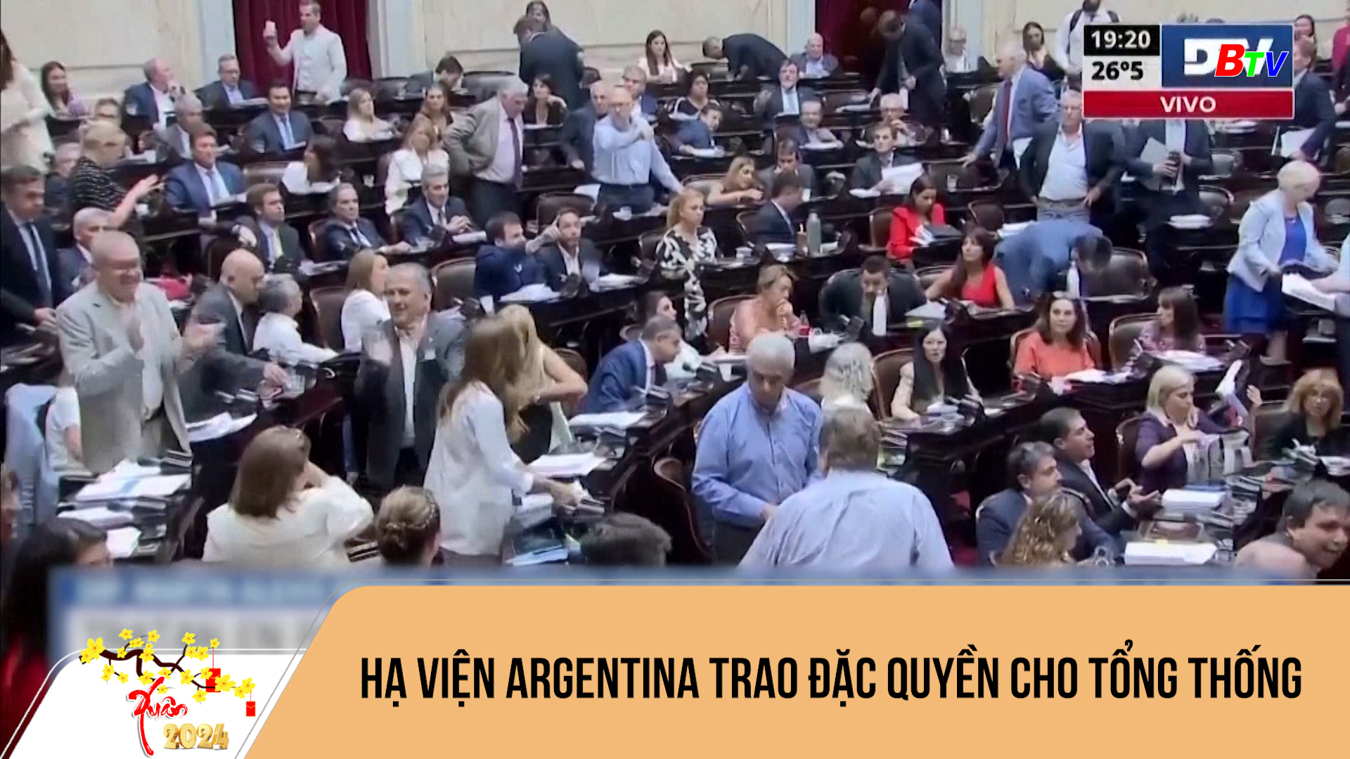 	Hạ viện Argentina trao đặc quyền cho tổng thống