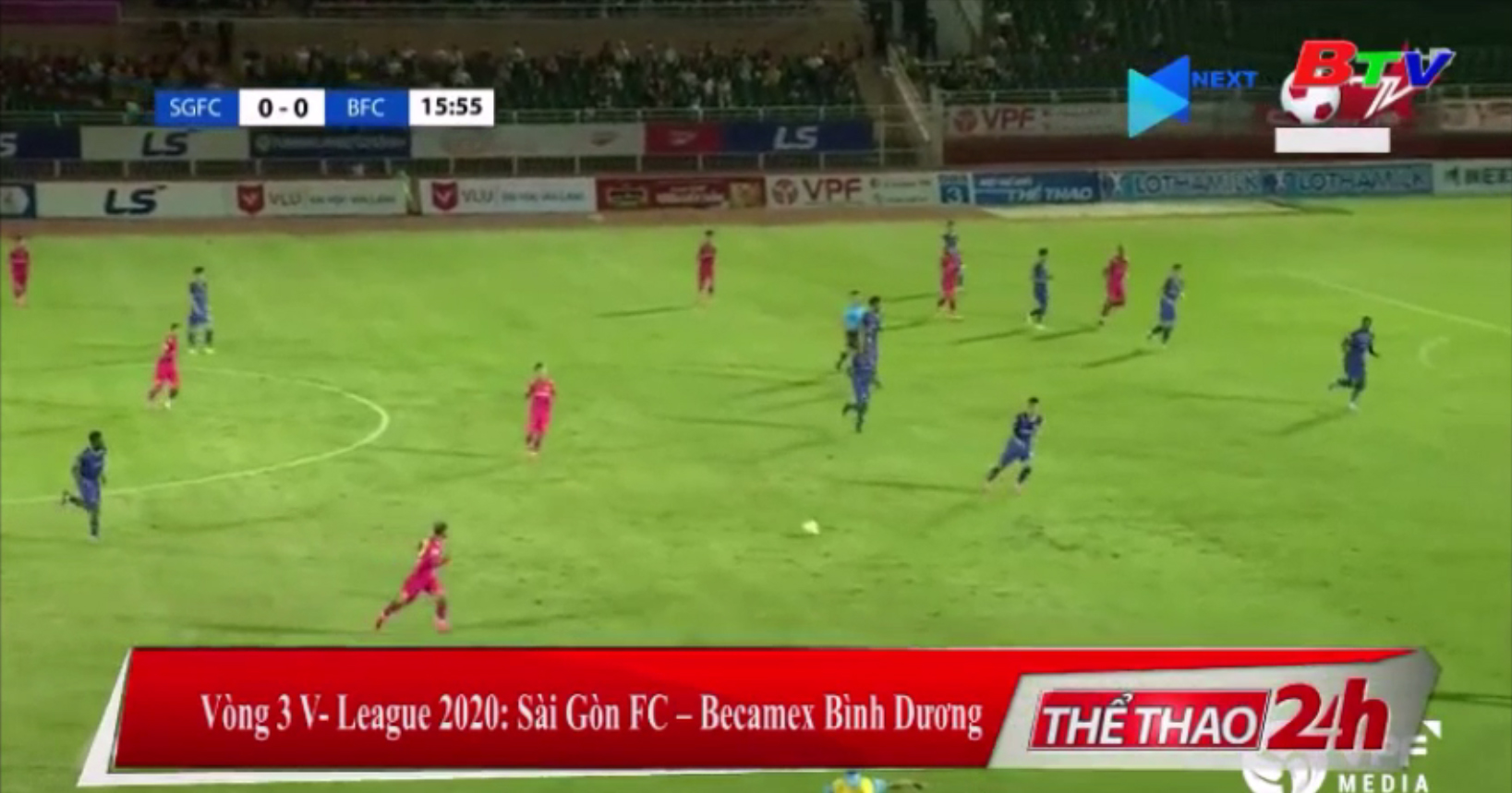 Vòng 3 V-League 2020 – Sài Gòn FC - Becamex Bình Dương