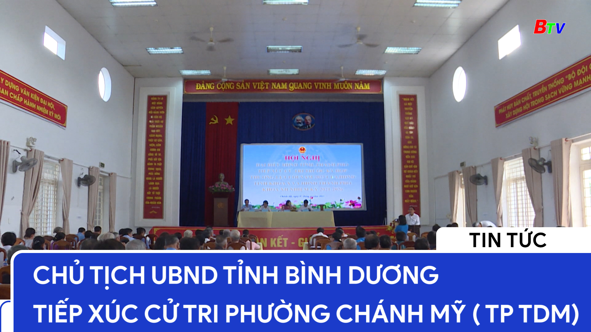 Chủ tịch UBND tỉnh Bình Dương tiếp xúc cử tri phường Chánh Mỹ ( TP TDM)	