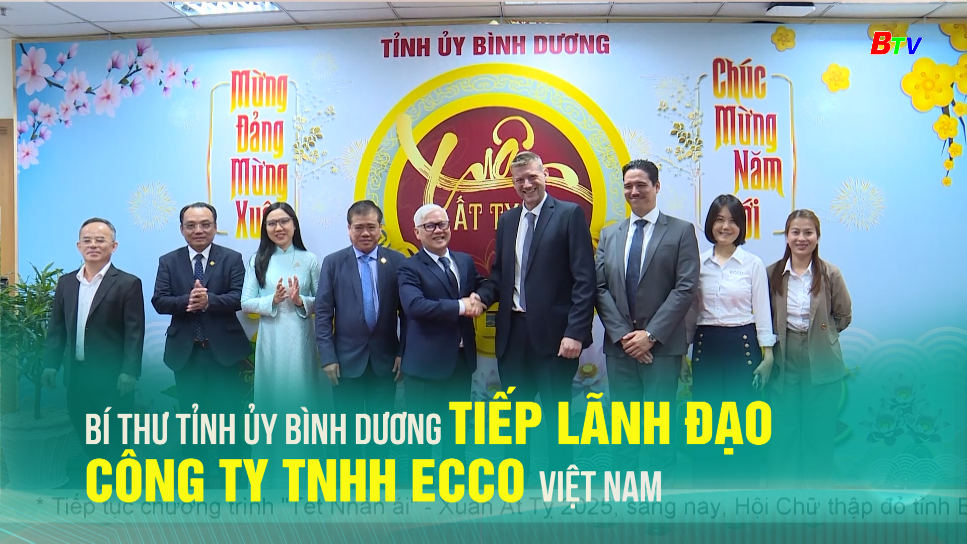 Bí thư Tỉnh ủy Bình Dương Nguyễn Văn Lợi tiếp lãnh đạo công ty TNHH ECCO Việt Nam