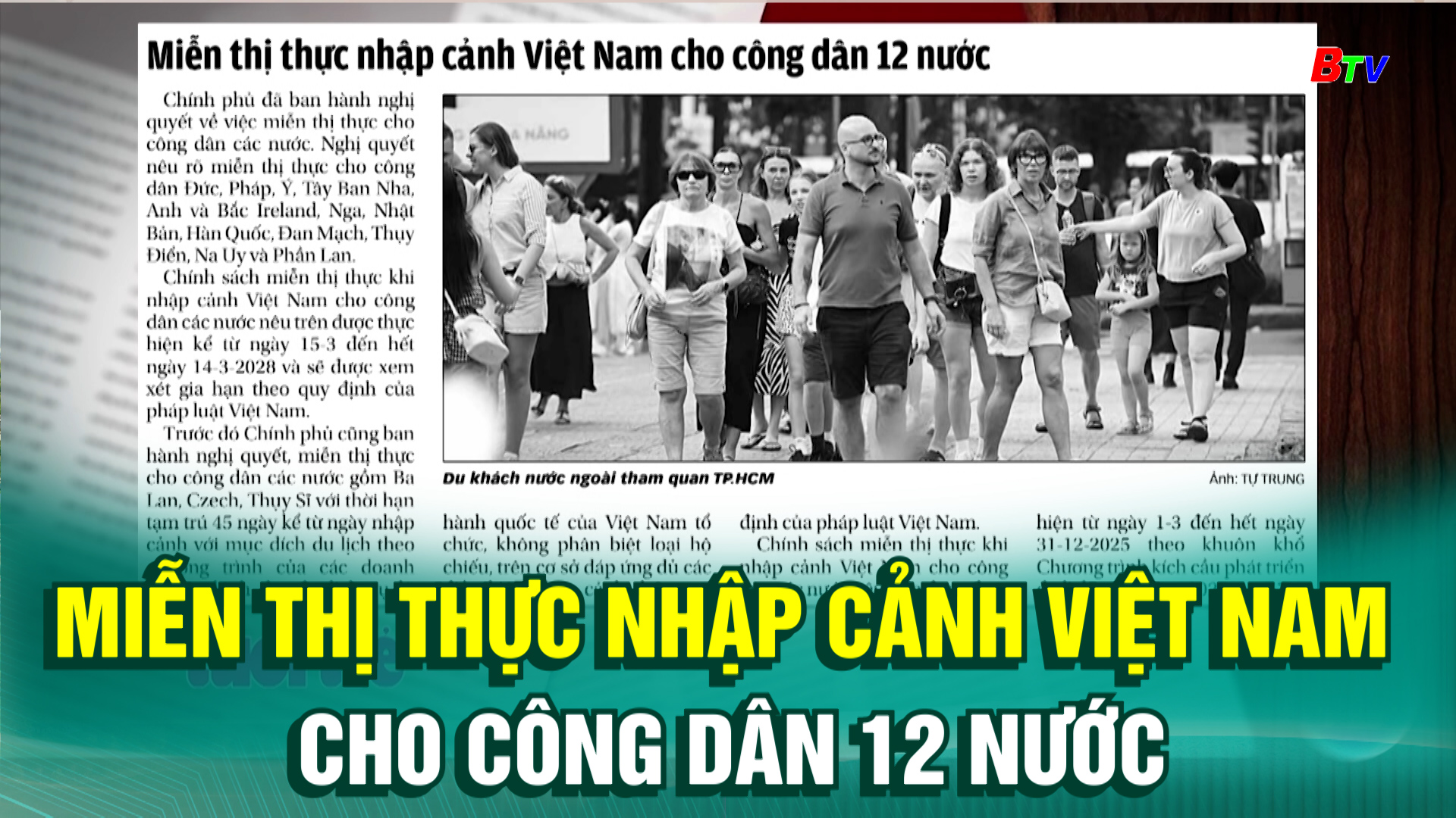 Miễn thị thực nhập cảnh Việt Nam cho công dân 12 nước
