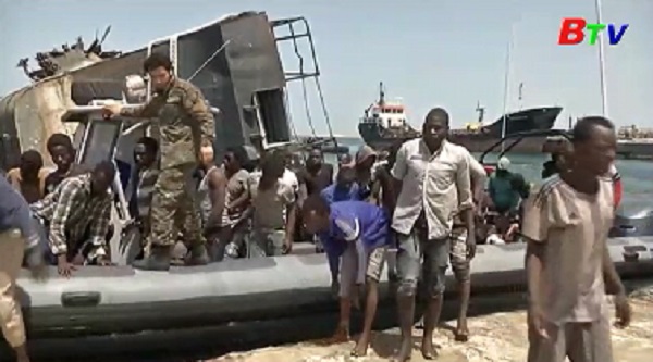 Libya giải cứu gần 130 người di cư trên biển