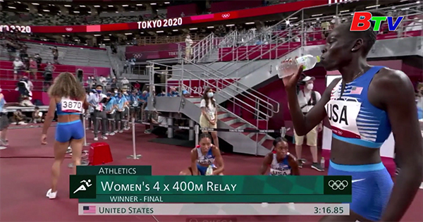 Điền kinh Mỹ giành huy chương vàng ở nội dung tiếp sức 4x400m nữ