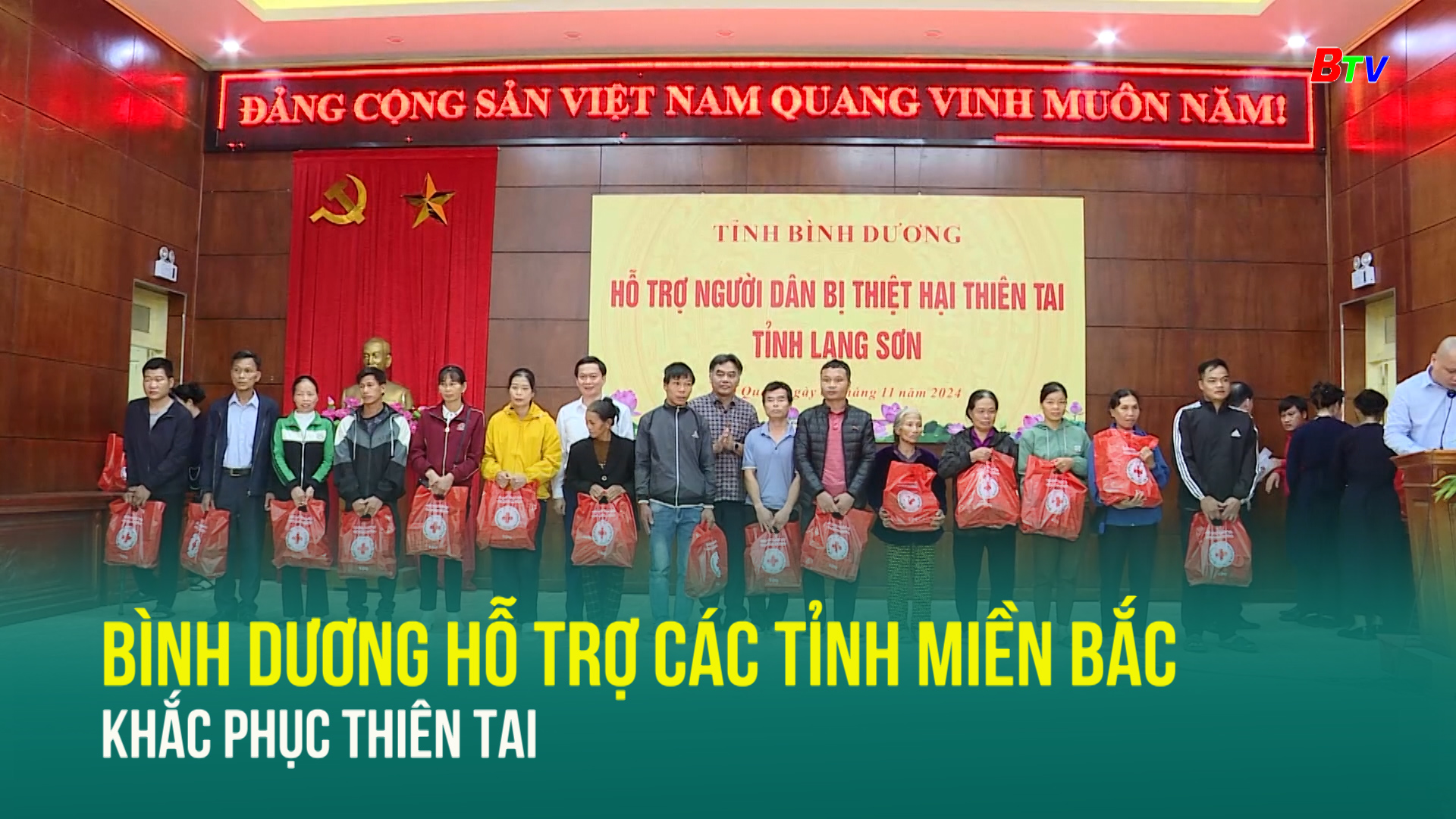 Bình Dương hỗ trợ các tỉnh miền Bắc khắc phục thiên tai