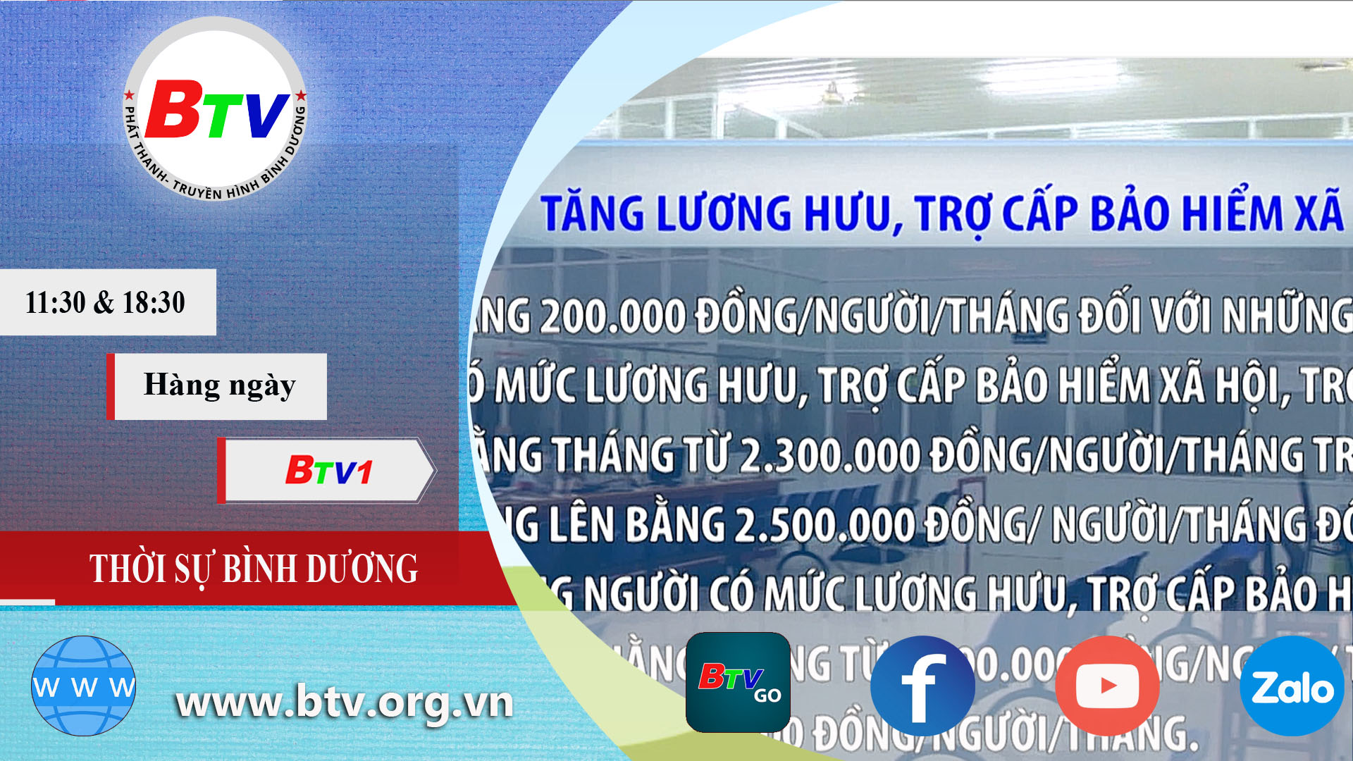 Tăng lương hưu, trợ cấp bảo hiểm xã hội