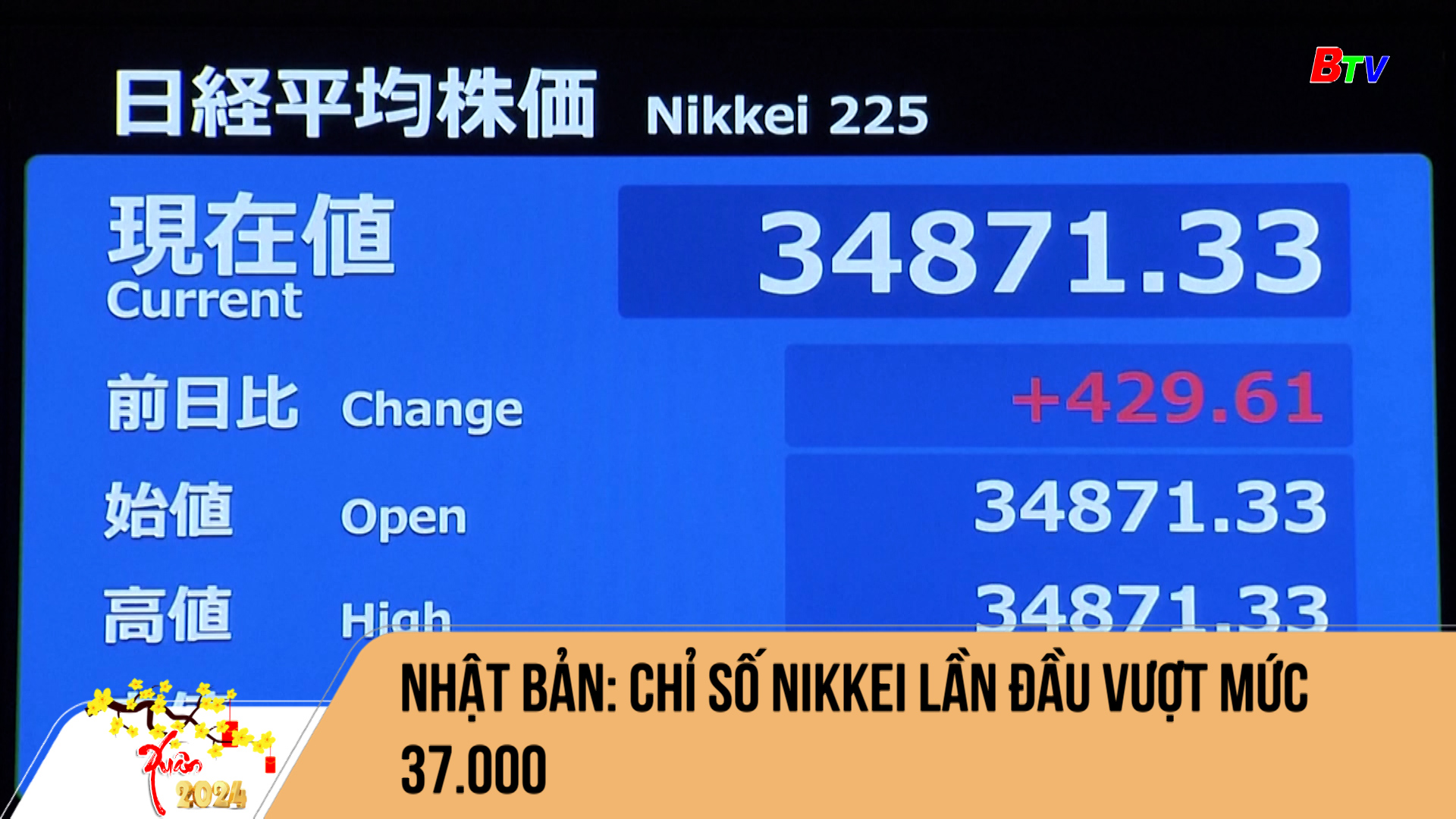Nhật bản: chỉ số Nikkei lần đầu vượt mức 37.000