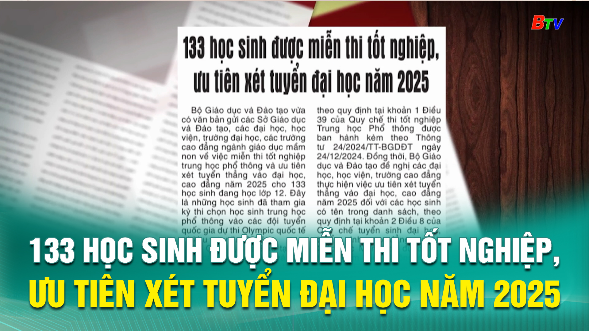133 học sinh được miễn thi tốt nghiệp, ưu tiên xét tuyển đại học năm 2025