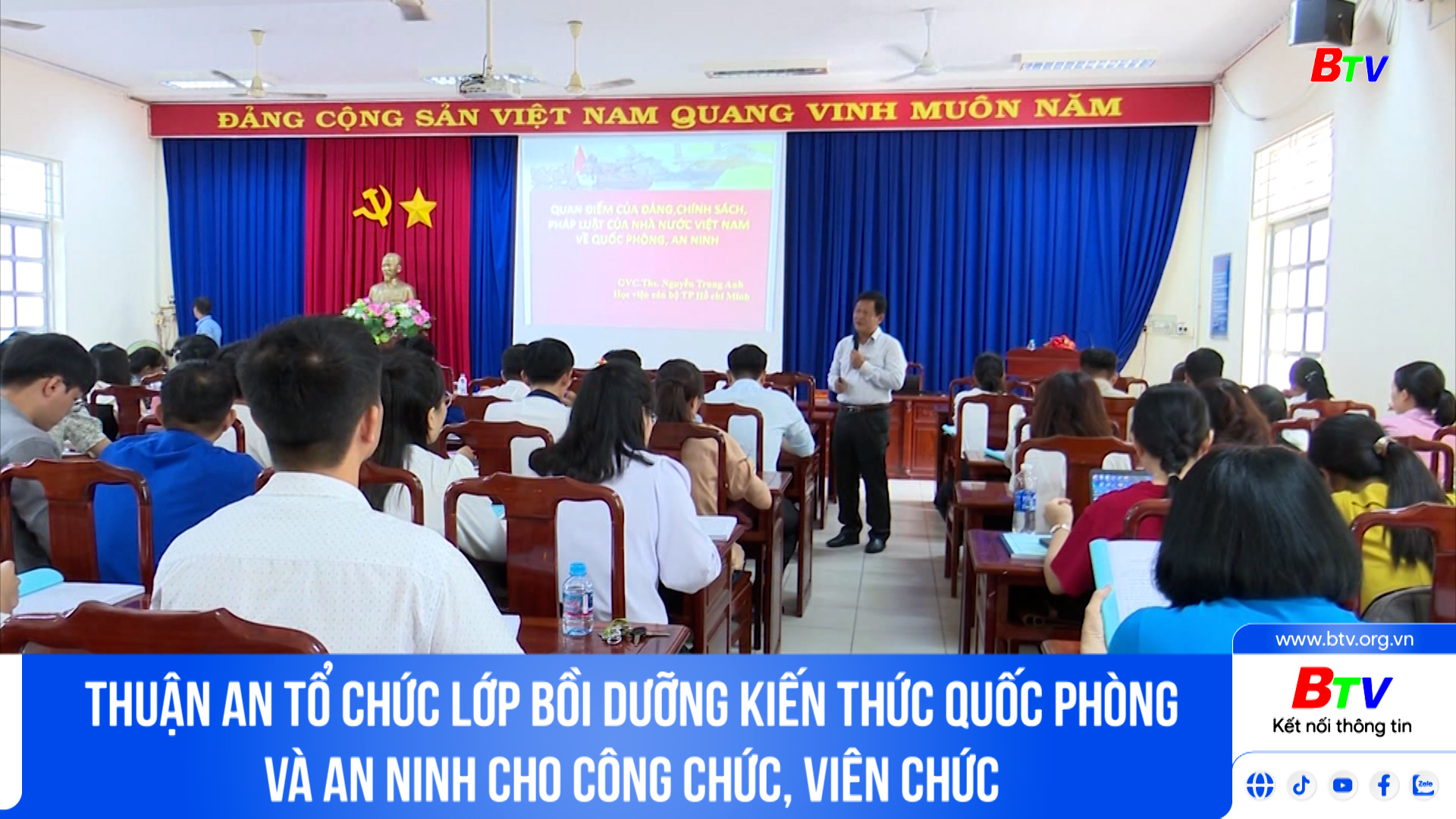 Thuận An tổ chức lớp bồi dưỡng kiến thức Quốc phòng và An ninh cho công chức, viên chức