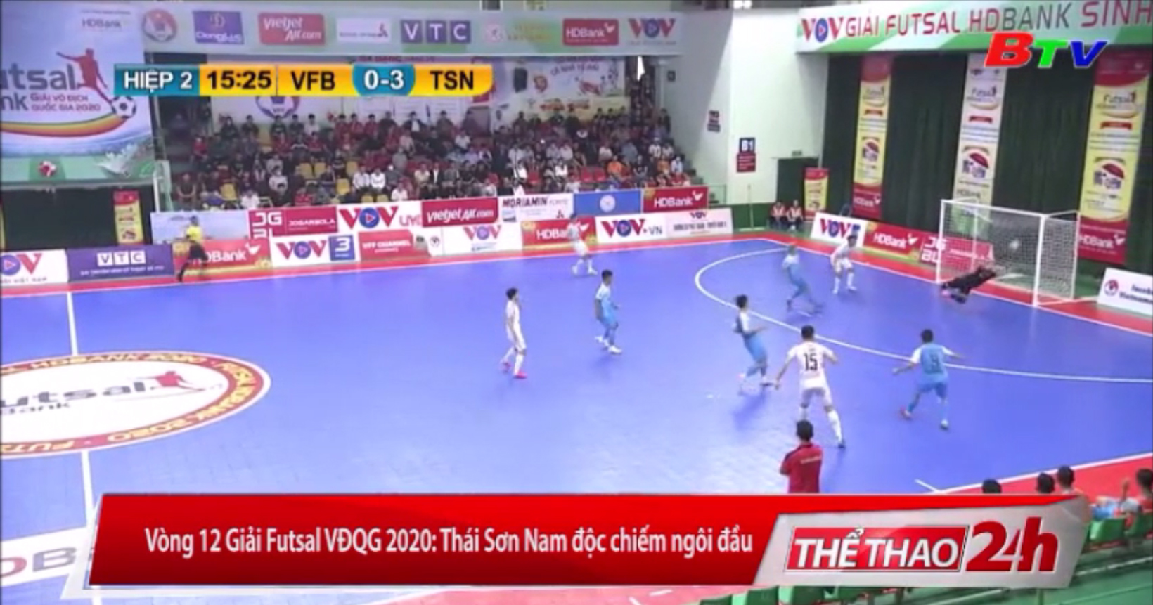 Vòng 12 Giải Futsal vô địch Quốc gia 2020 - Thái Sơn Nam độc chiếm ngôi đầu