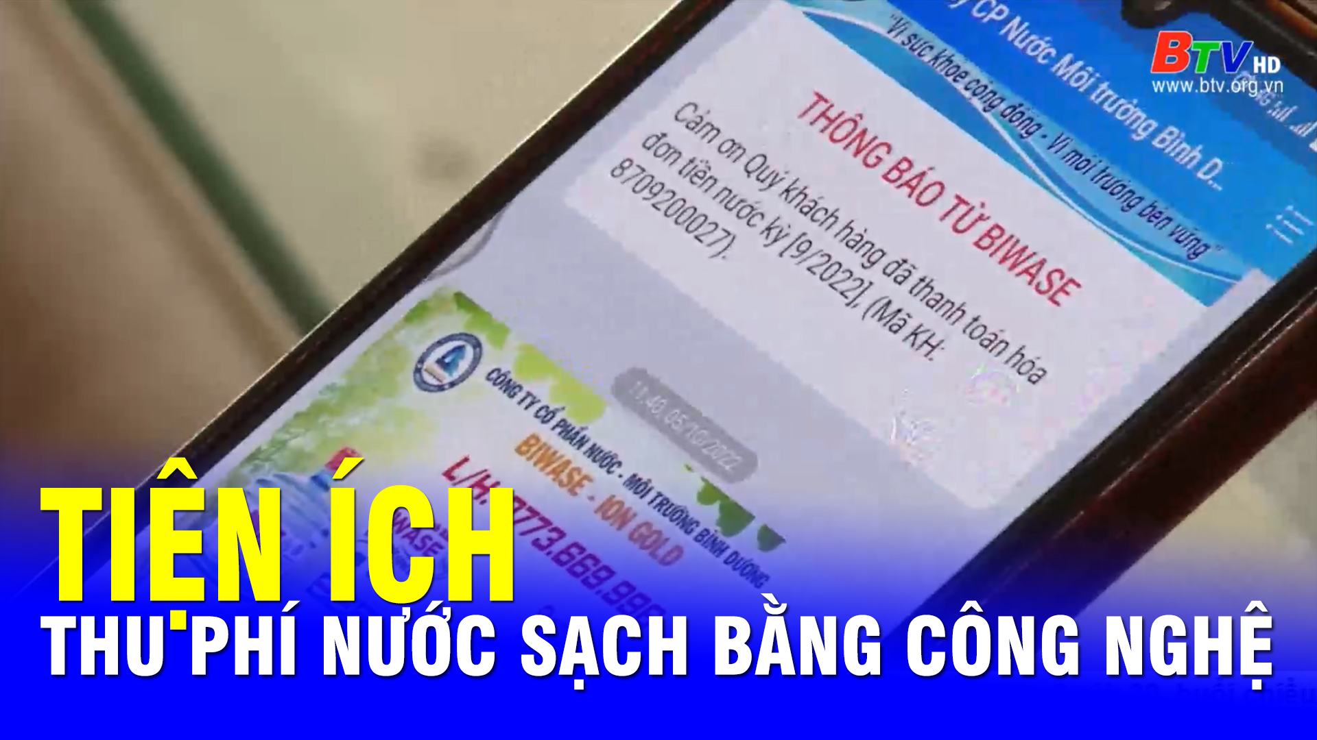 Tiện ích thu phí nước sạch bằng công nghệ