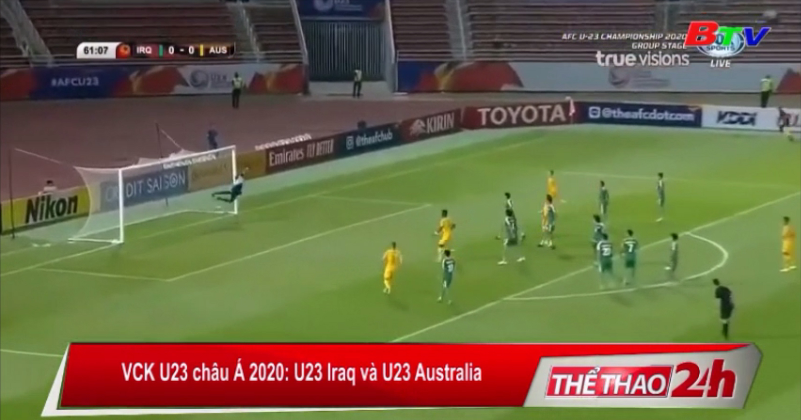 U23 Iraq cầm hòa U23 Australia trong trận mở màn VCK U23 châu Á 2020