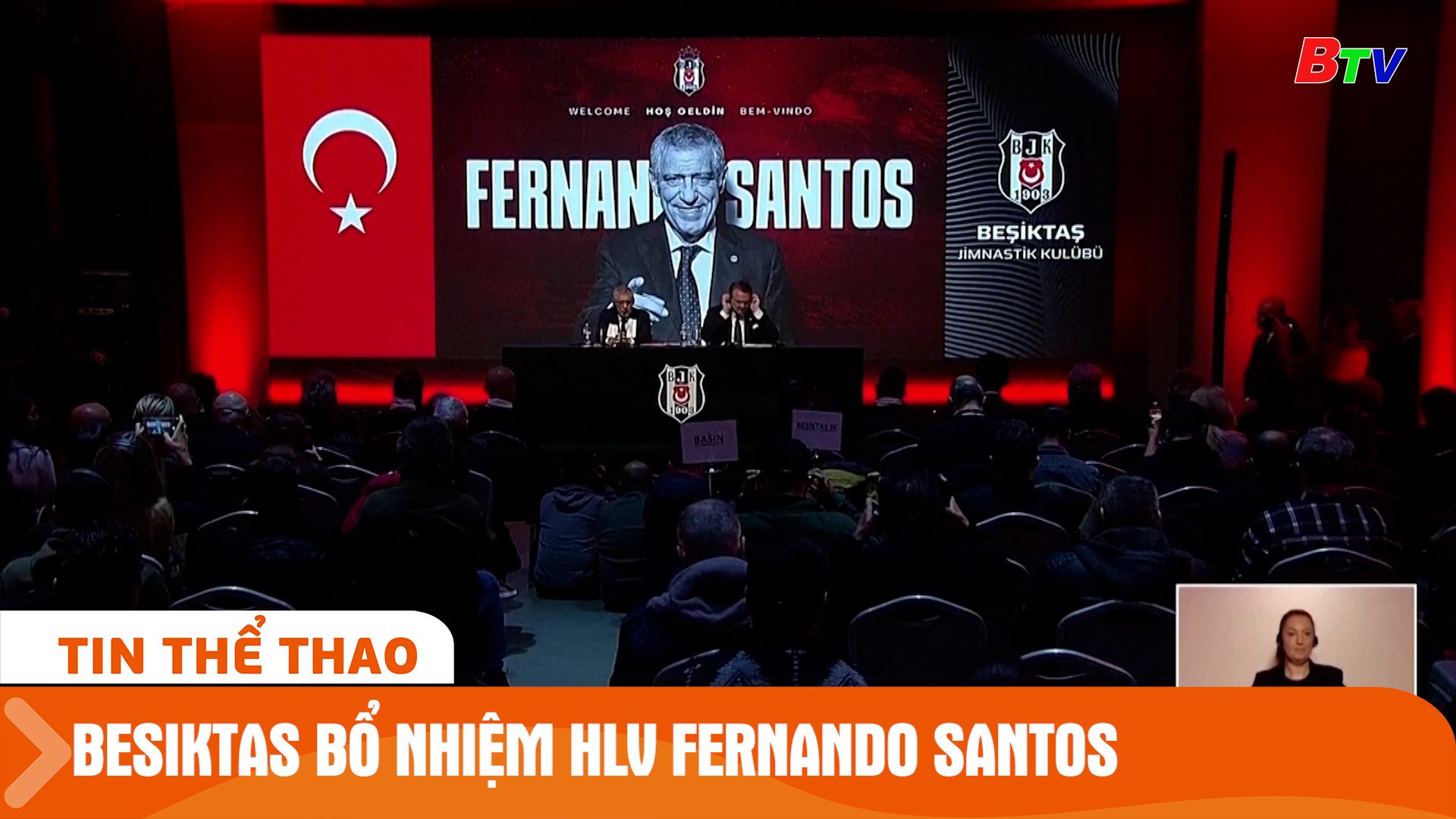 Besiktas bổ nhiệm HLV Fernando Santos | Tin Thể thao 24h	