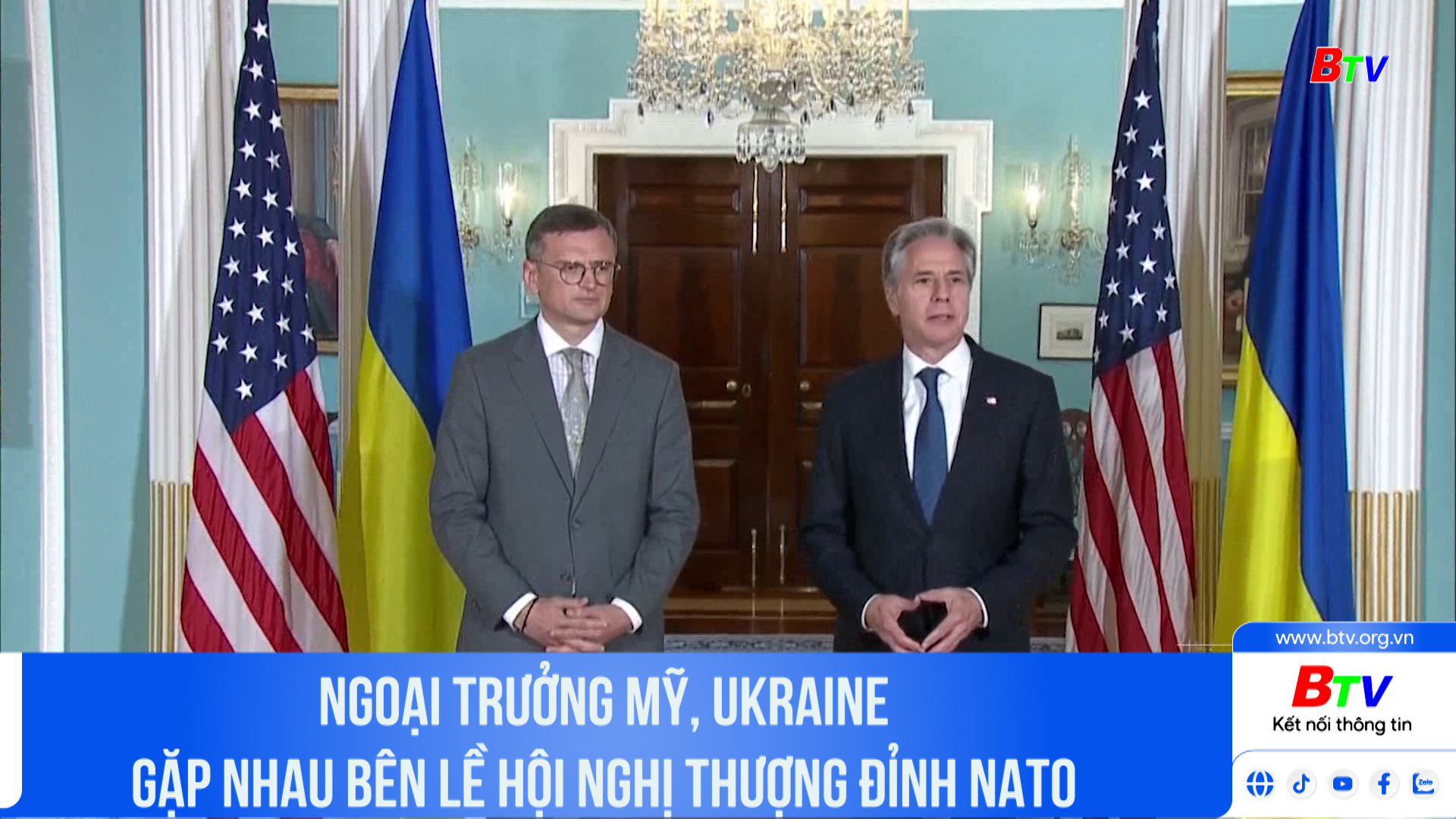 Ngoại trưởng Mỹ, Ukraine gặp nhau bên lề hội nghị thượng đỉnh Nato	