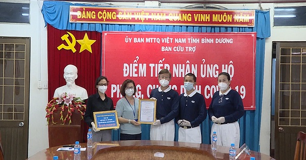 Tổ chức từ thiện TZU chi ủng hộ Bình Dương chống dịch