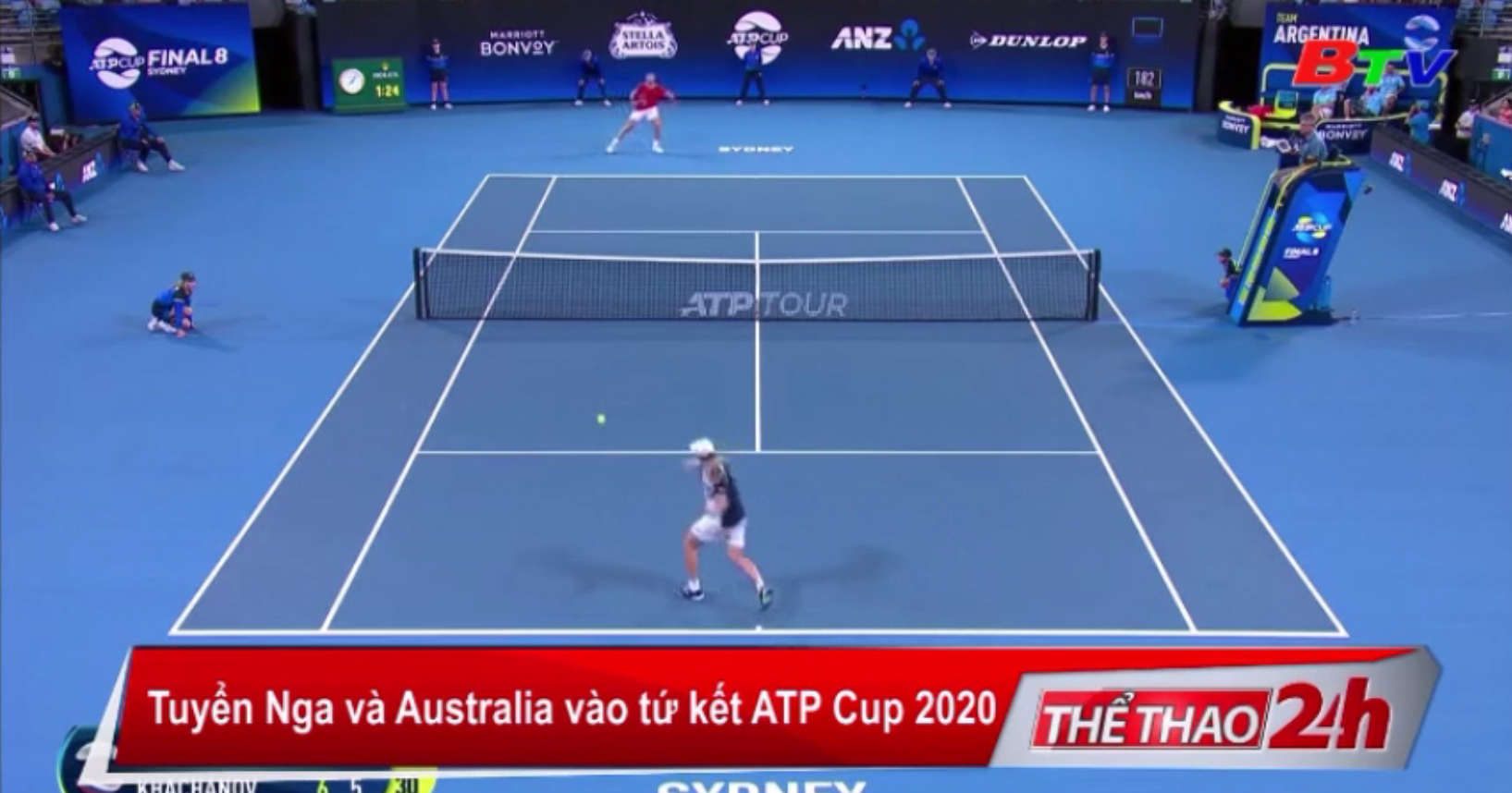 Tuyển Nga và Australia vào bán kết ATP Cup 2020