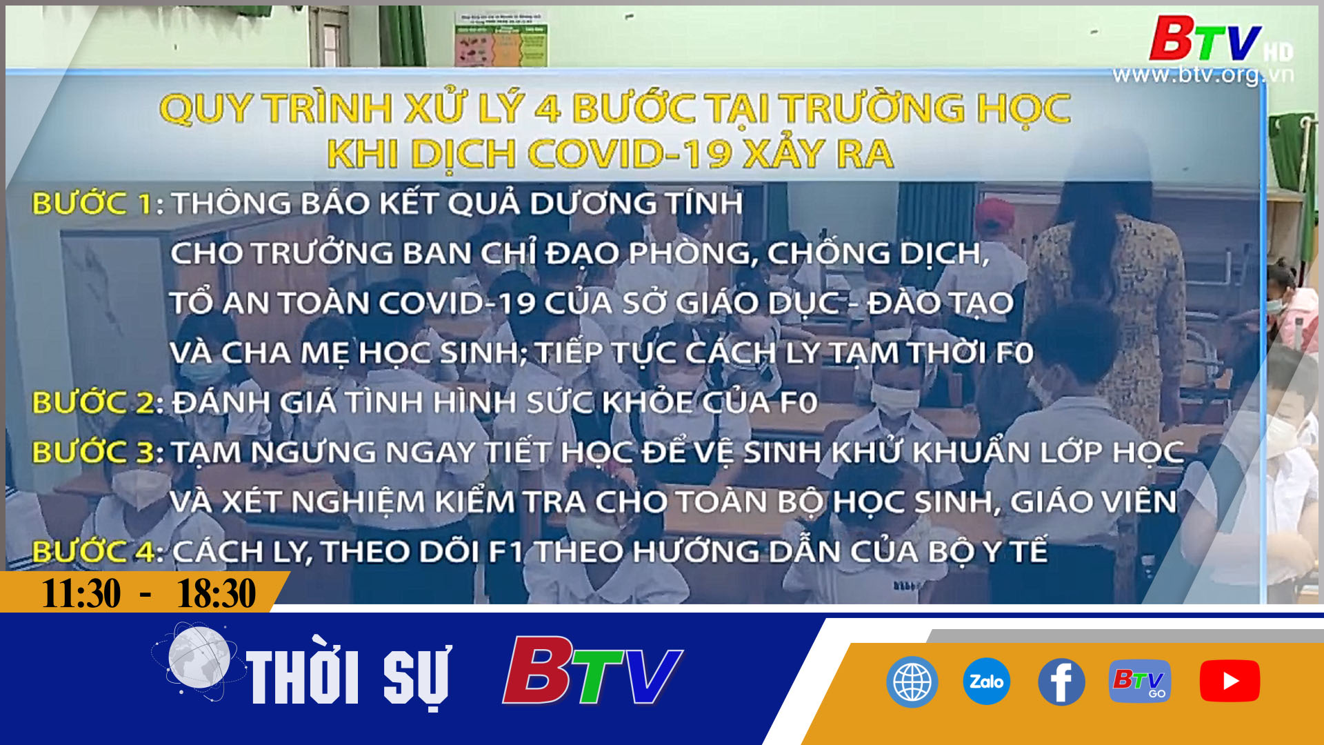 Qui trình xử lý 4 bước tại trường học khi dịch Covid-19 xảy ra