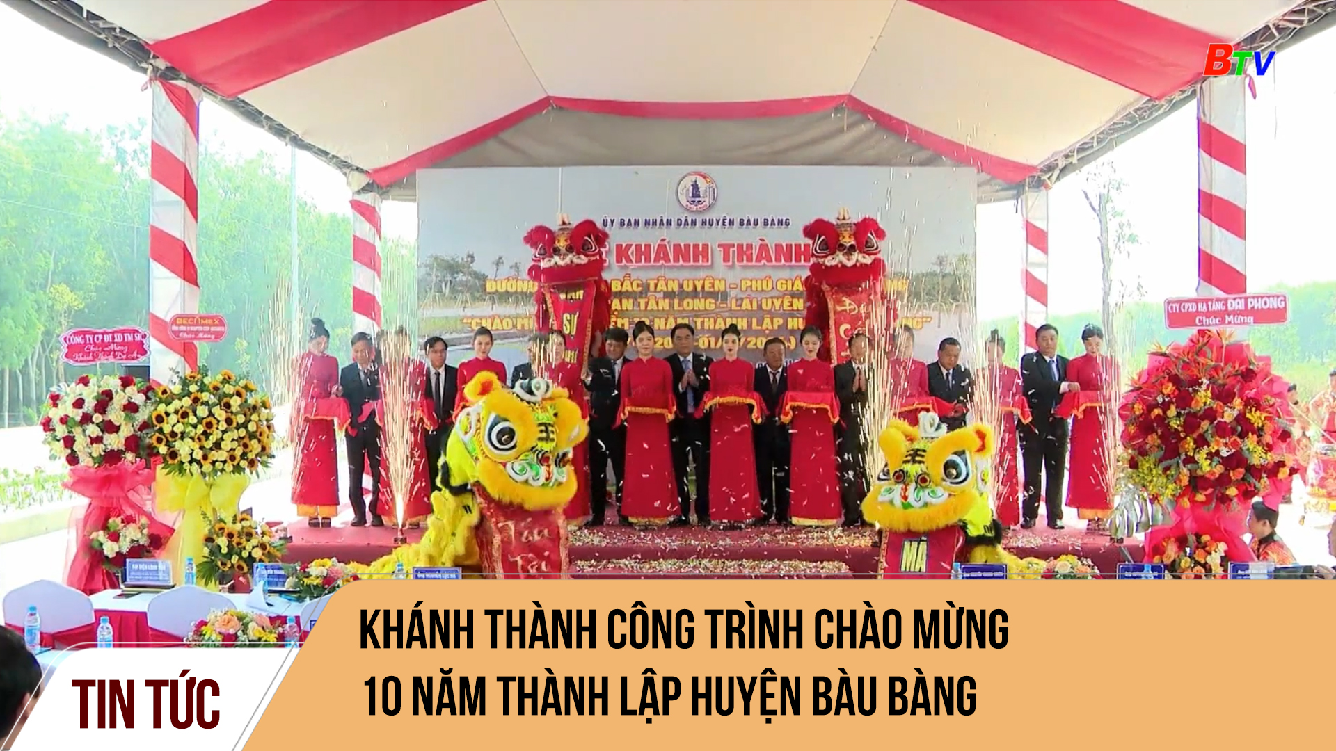 Khánh thành công trình Chào mừng 10 năm thành lập huyện Bàu Bàng