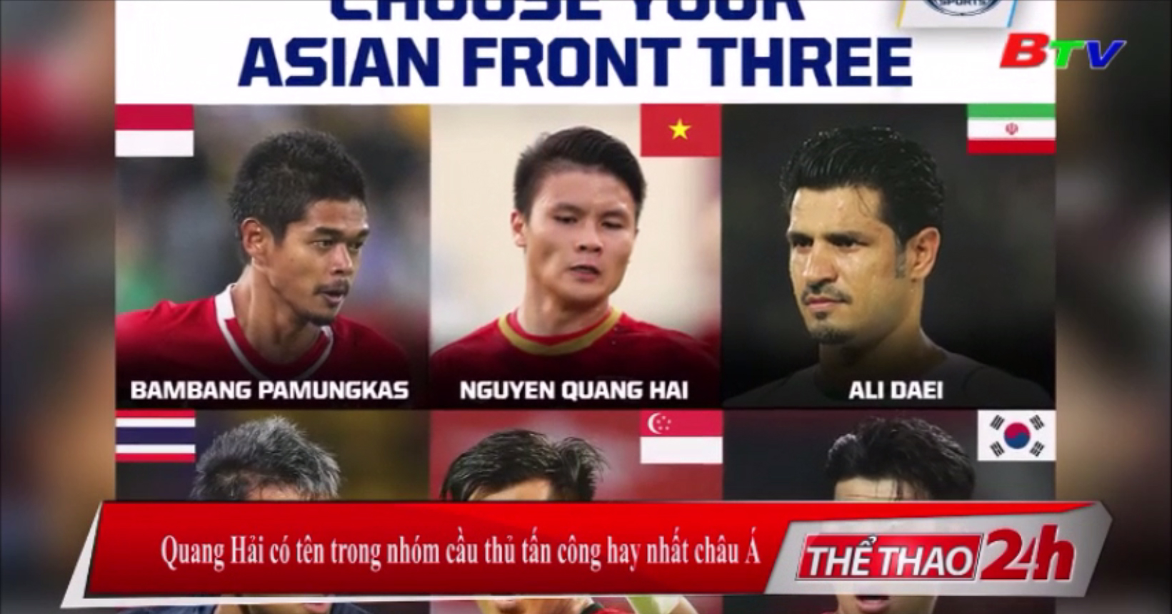 Quang Hải có tên trong nhóm cầu thủ tấn công hay nhất châu Á