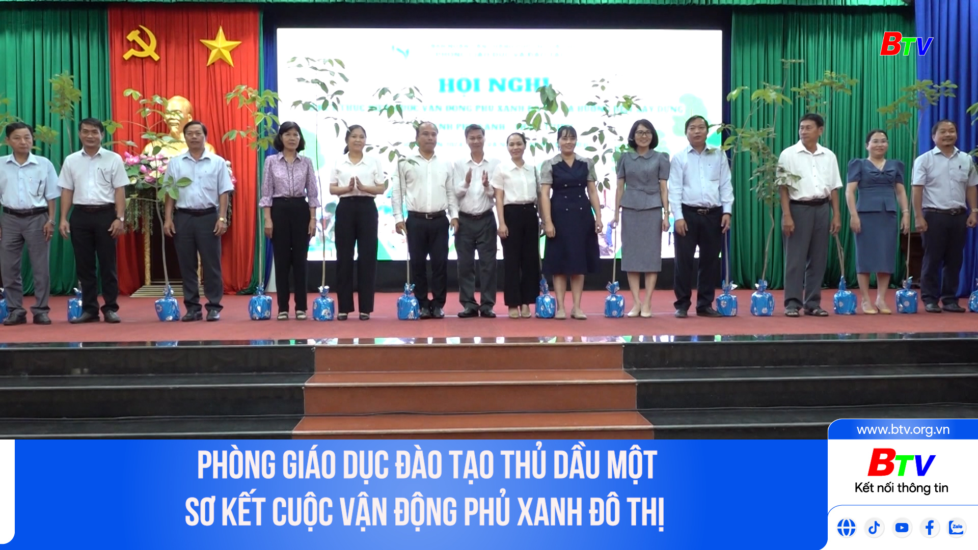 Phòng Giáo dục Đào tạo Thủ Dầu Một sơ kết Cuộc vận động phủ xanh đô thị 