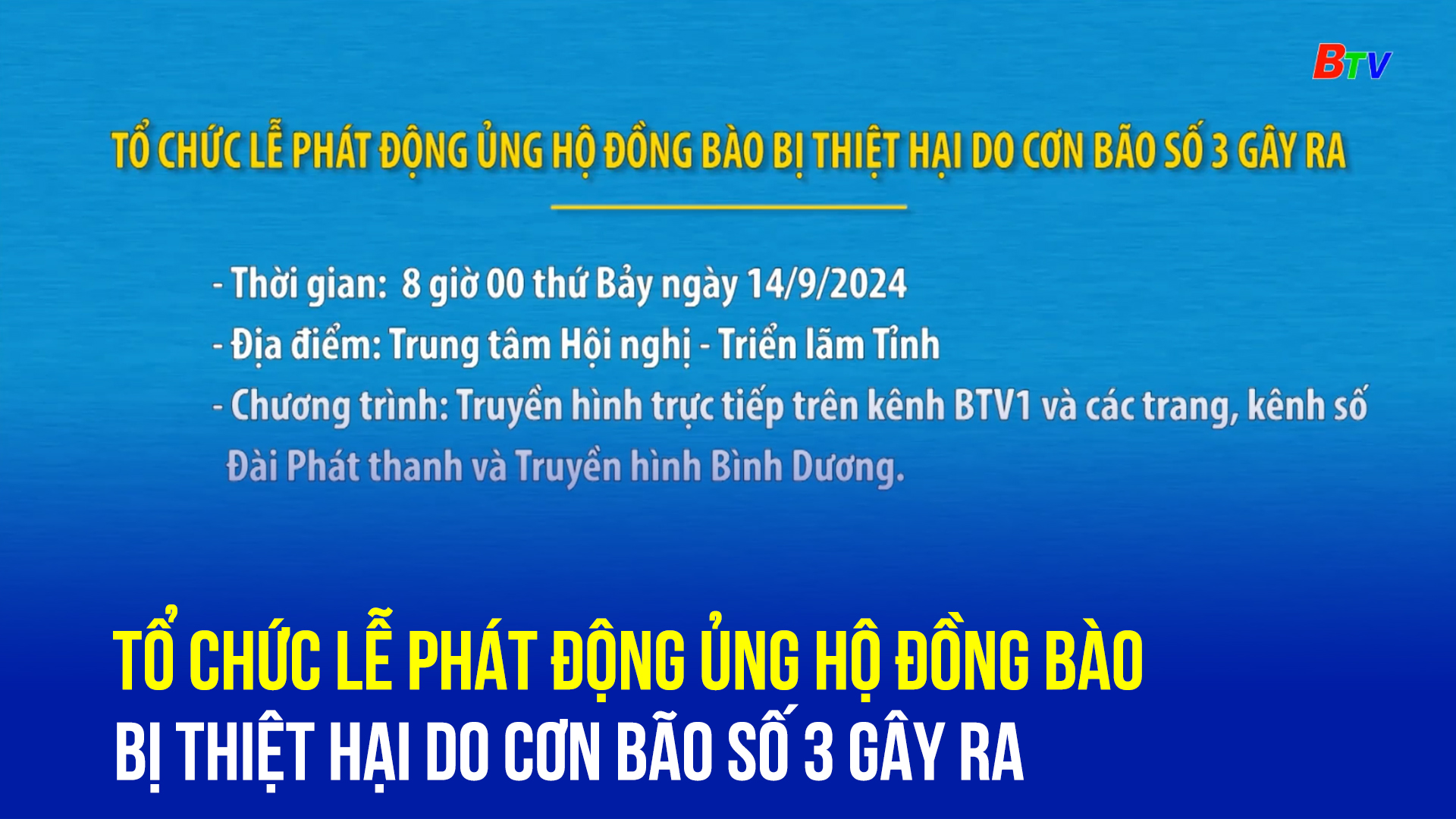 Tổ chức Lễ phát động ủng hộ đồng bào bị thiệt hại do cơn bão số 3 gây ra