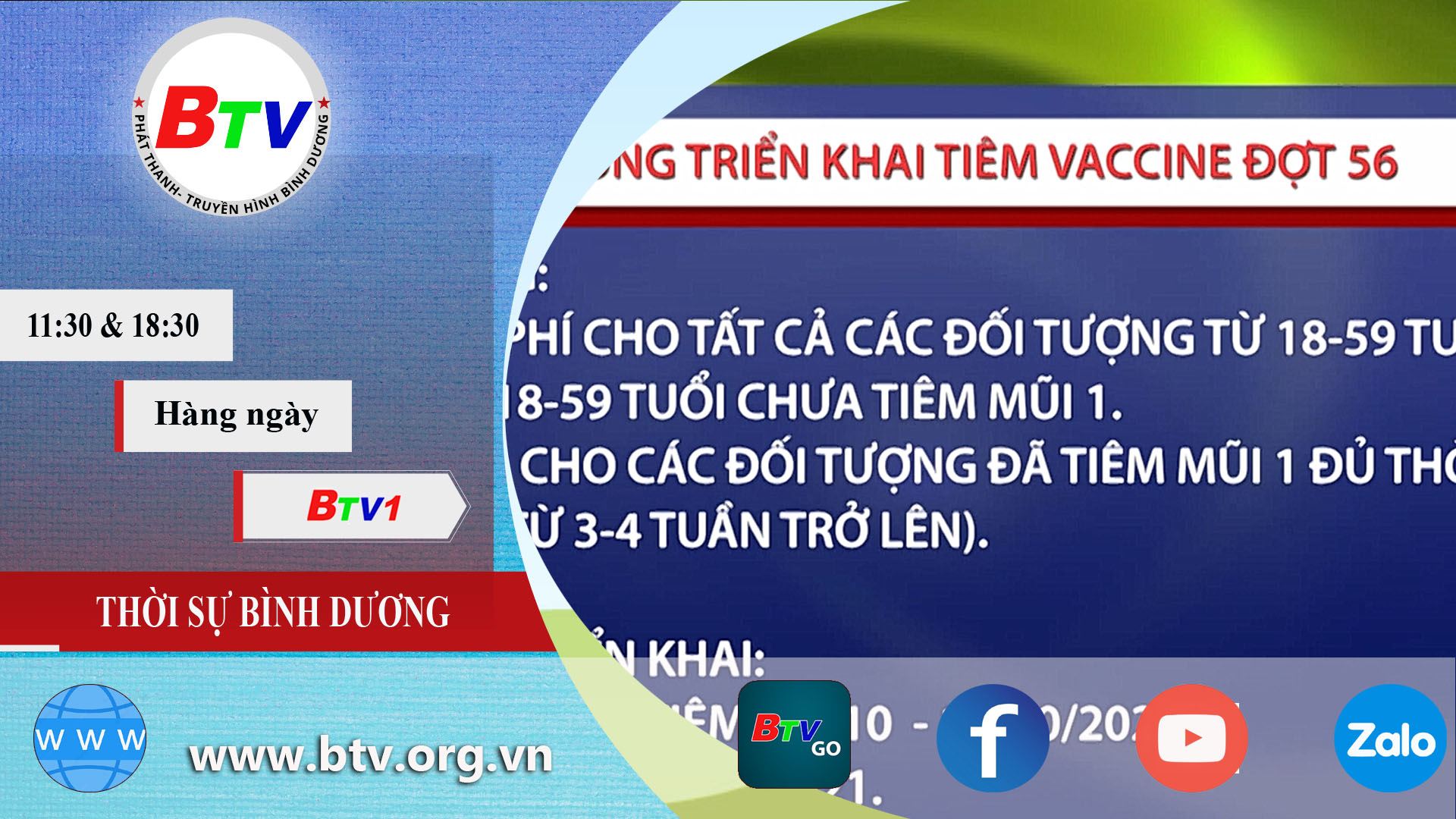 Bình Dương triển khai tiêm vaccine đợt 56