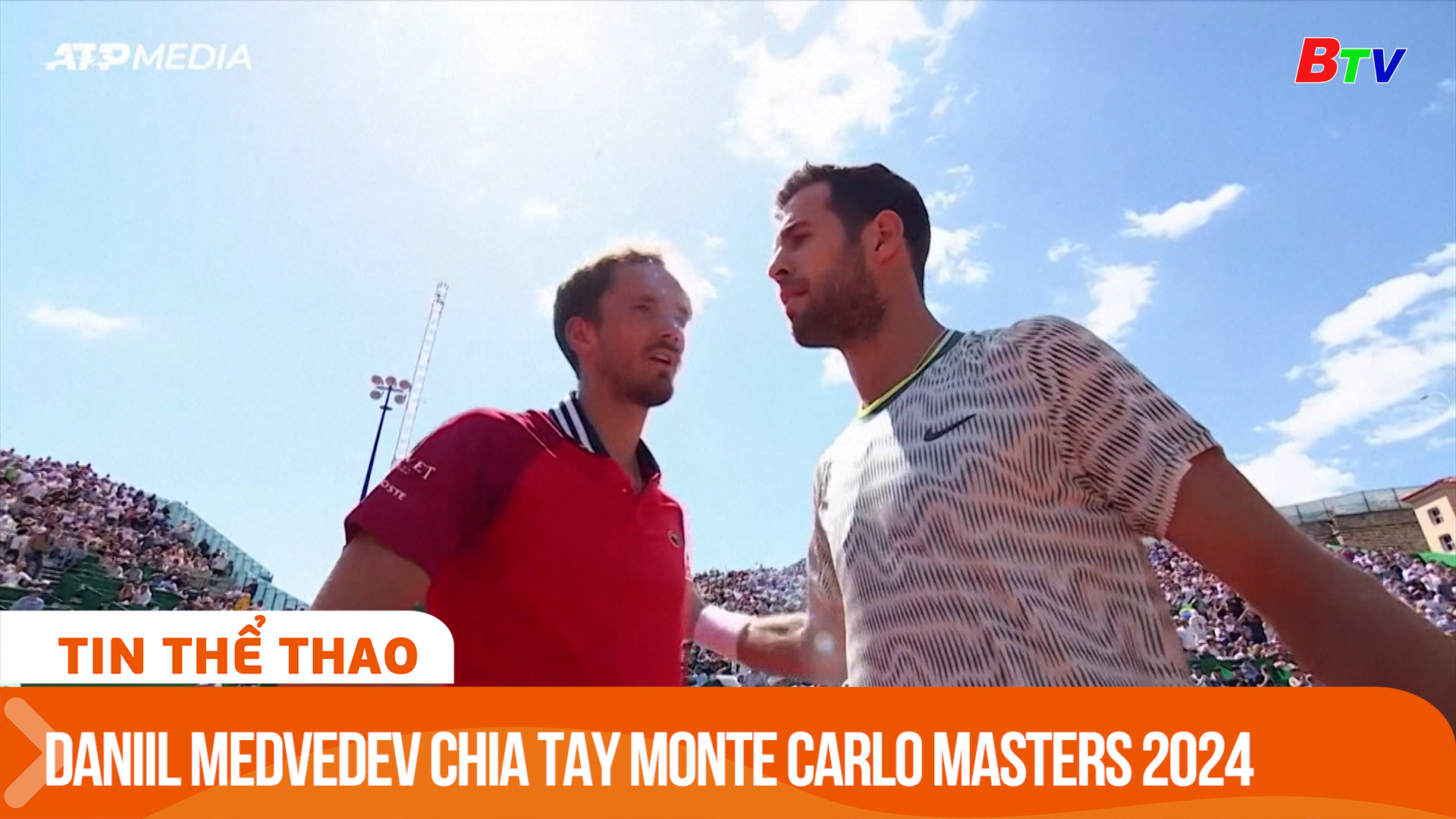 Daniil Medvedev chia tay Monte Carlo Masters 2024 tại vòng 3 | Tin Thể thao 24h	