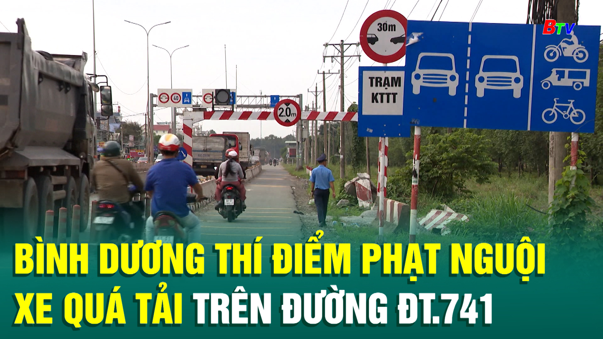 Bình Dương thí điểm phạt nguội xe quá tải trên đường ĐT.741