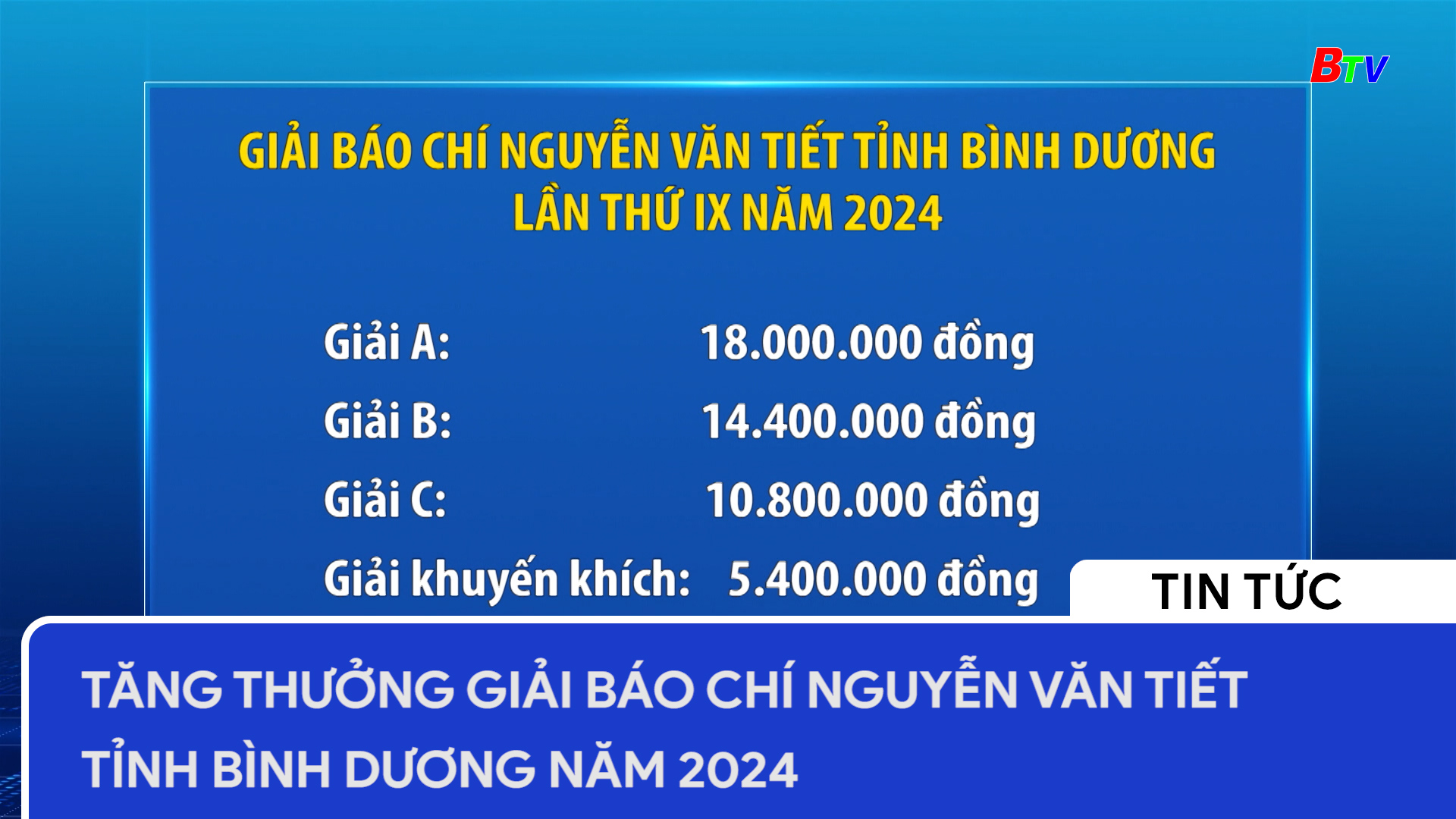 Tăng thưởng Giải báo chí Nguyễn Văn Tiết tỉnh Bình Dương năm 2024