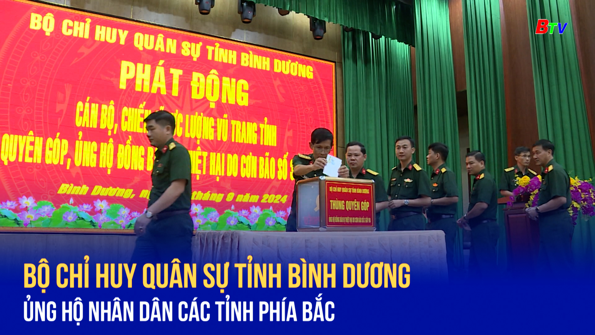 Bộ Chỉ huy quân sự Tỉnh ủng hộ nhân dân các tỉnh phía Bắc