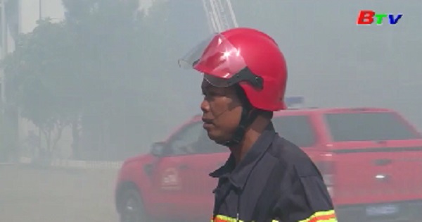 Diễn tập phương án chữa cháy và cứu người tại Công ty Bình Dương Chinh Long