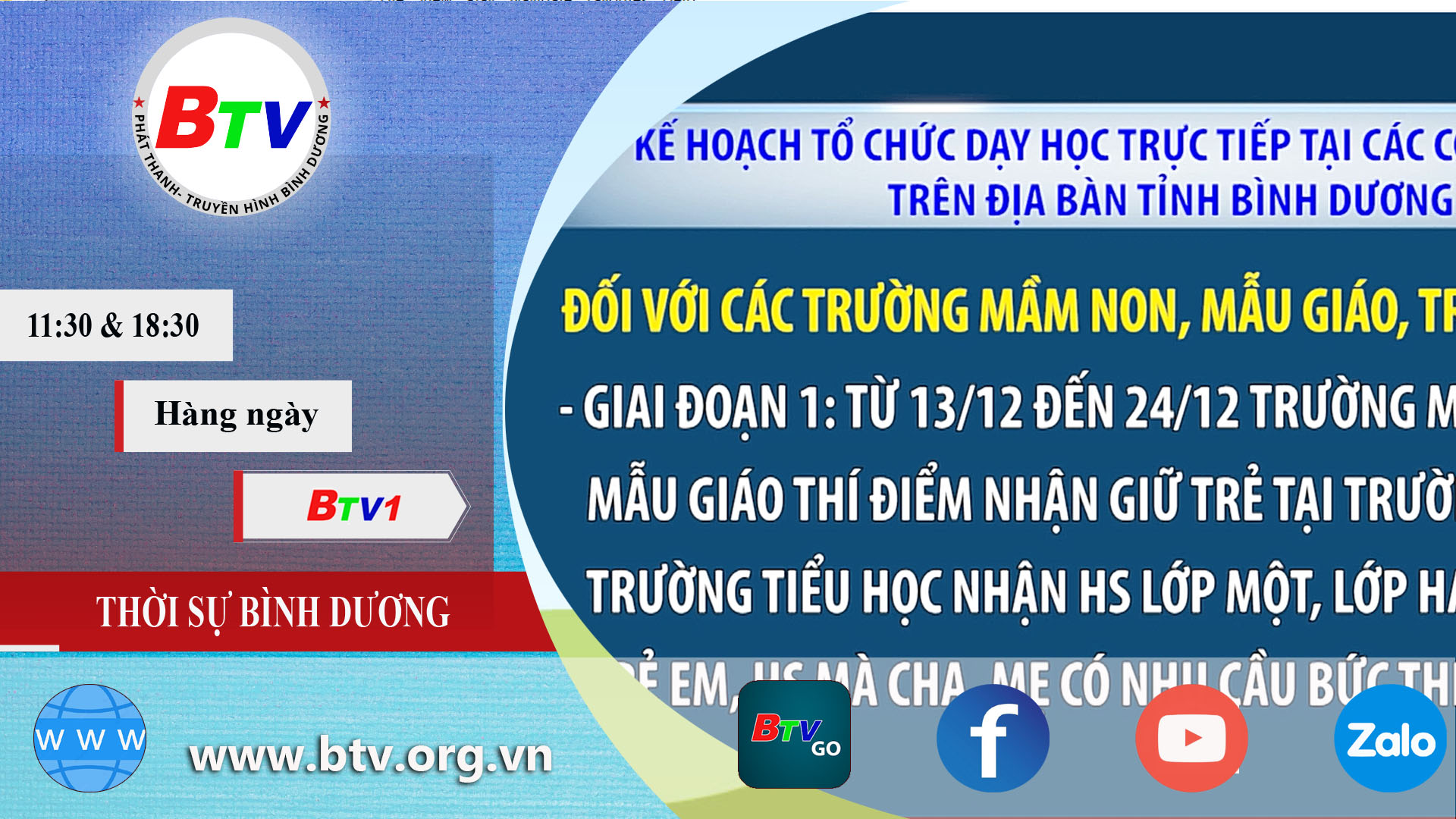 Kế hoạch tổ chức dạy học trực tiếp tại các cơ sở giáo dục trên địa bàn tỉnh Bình Dương